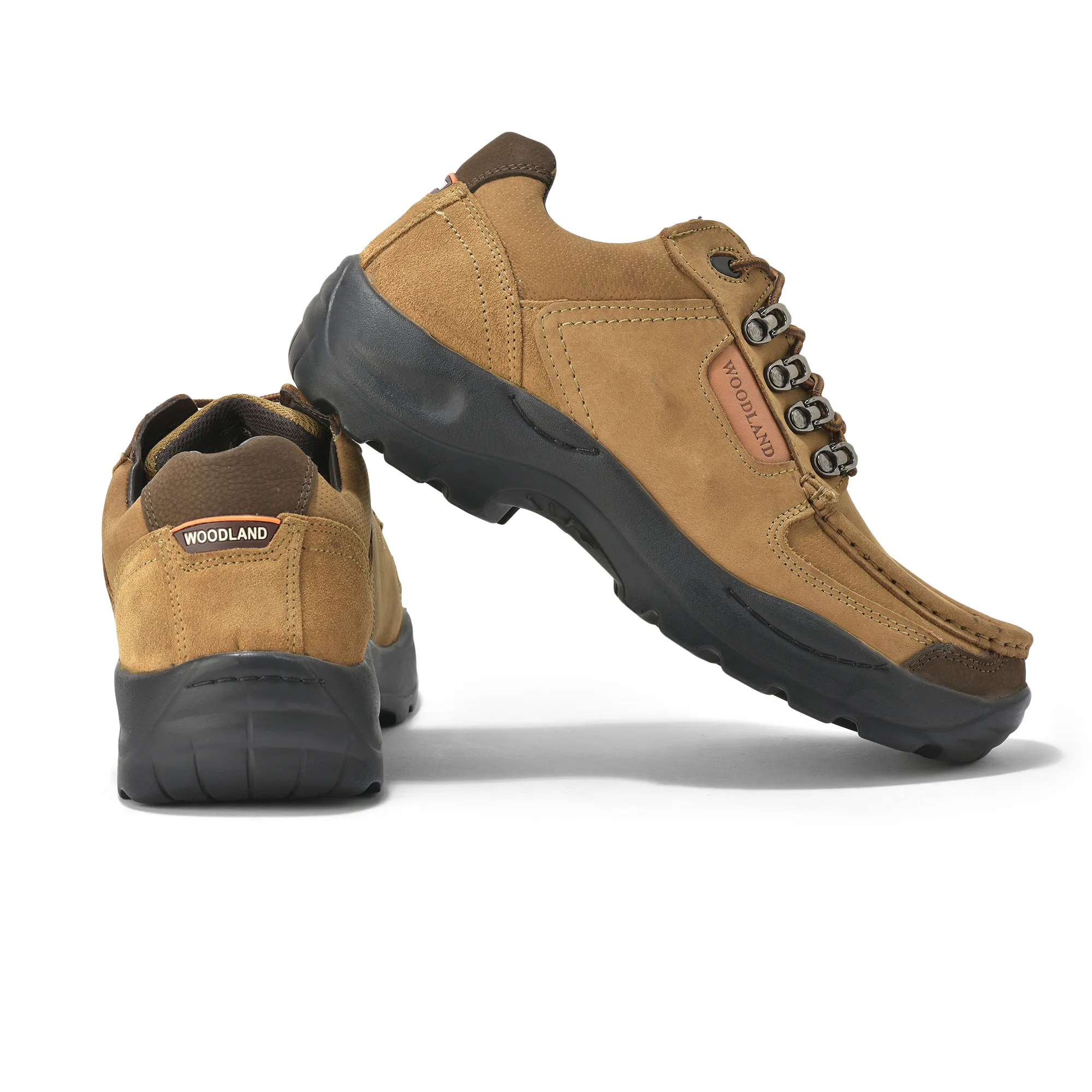 Camel  Nubuck Casual Lace-up Shoes for Men - Thumbnail 10