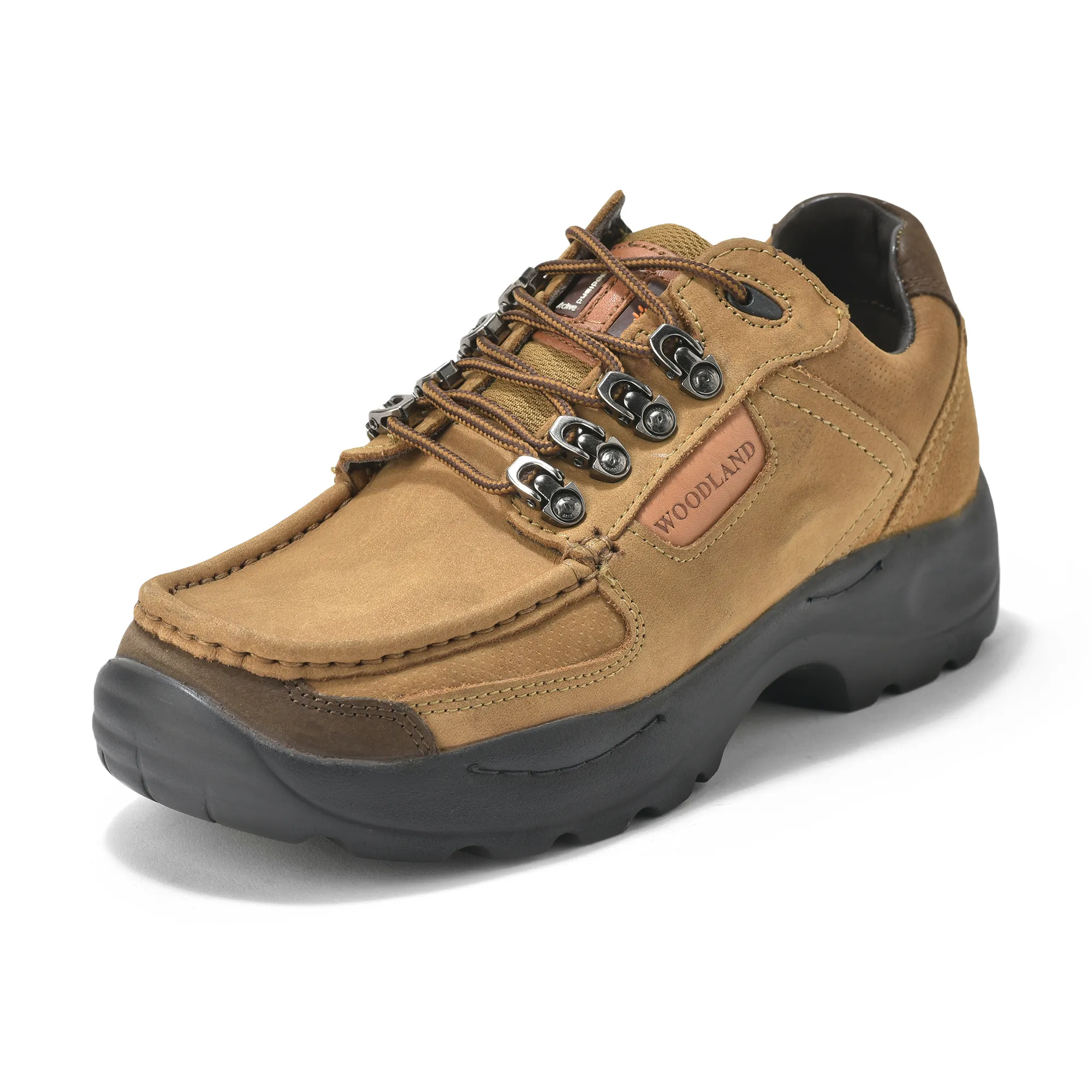 Camel  Nubuck Casual Lace-up Shoes for Men - Thumbnail 11