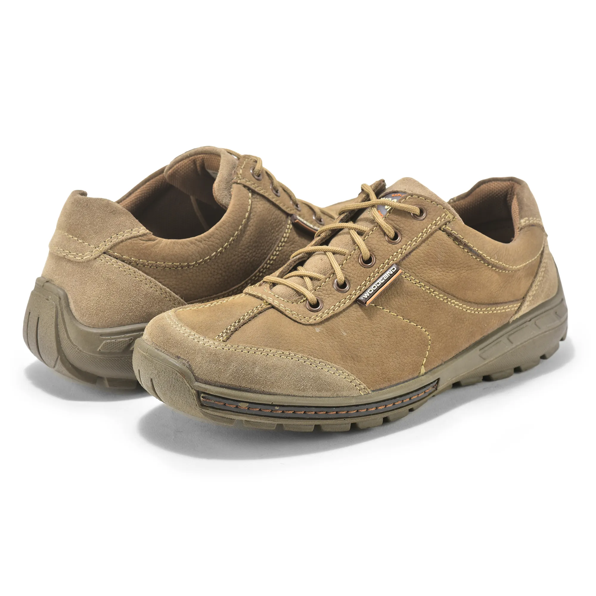 Casual Khaki lace-up shoes for men - Thumbnail 3