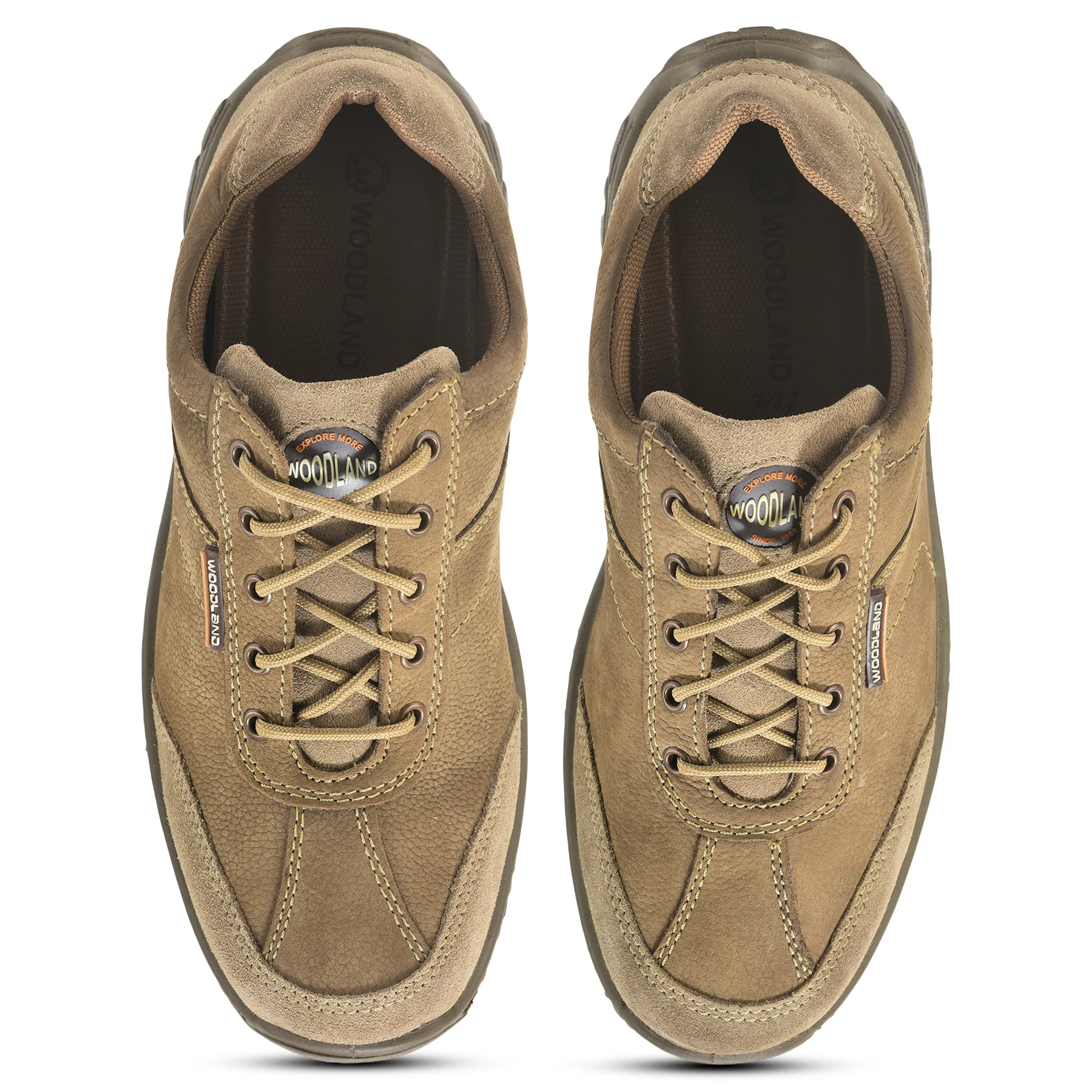 Casual Khaki lace-up shoes for men - Thumbnail 4