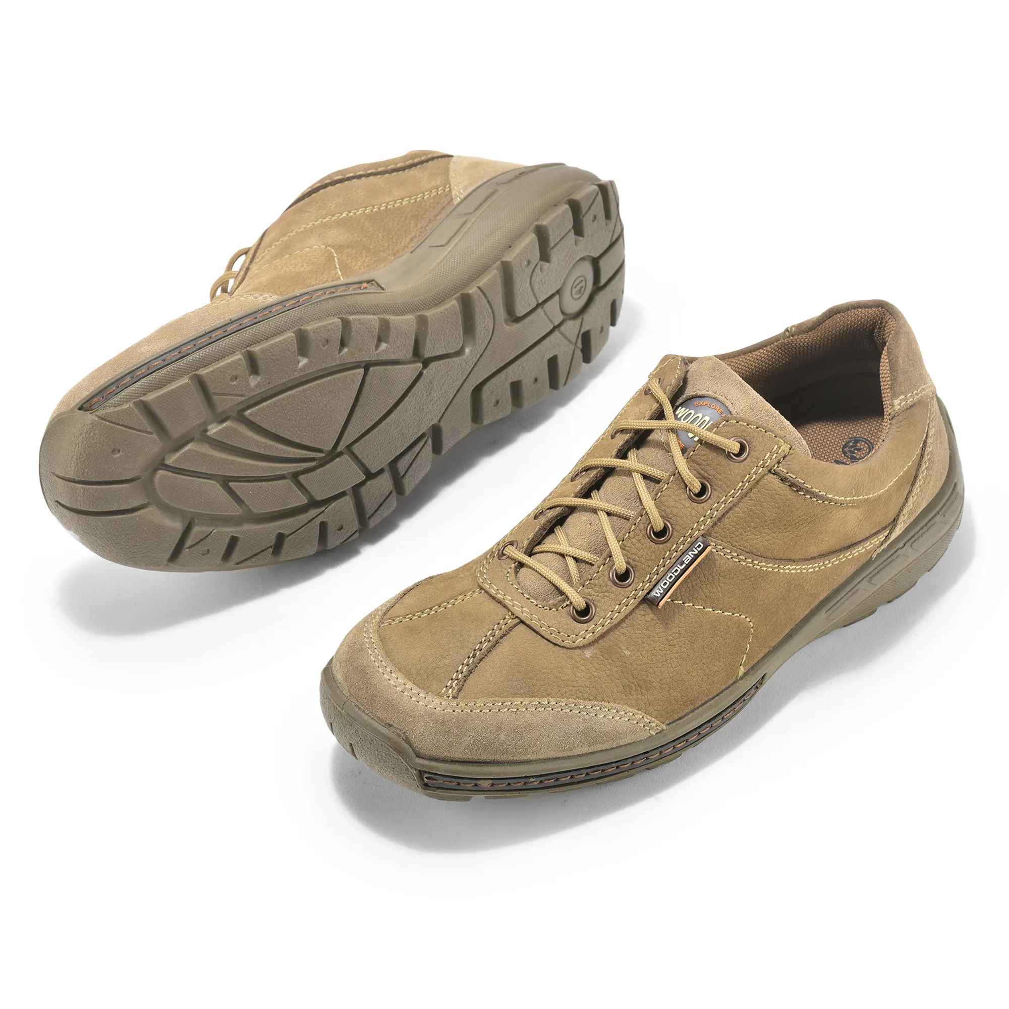Casual Khaki lace-up shoes for men - Thumbnail 5