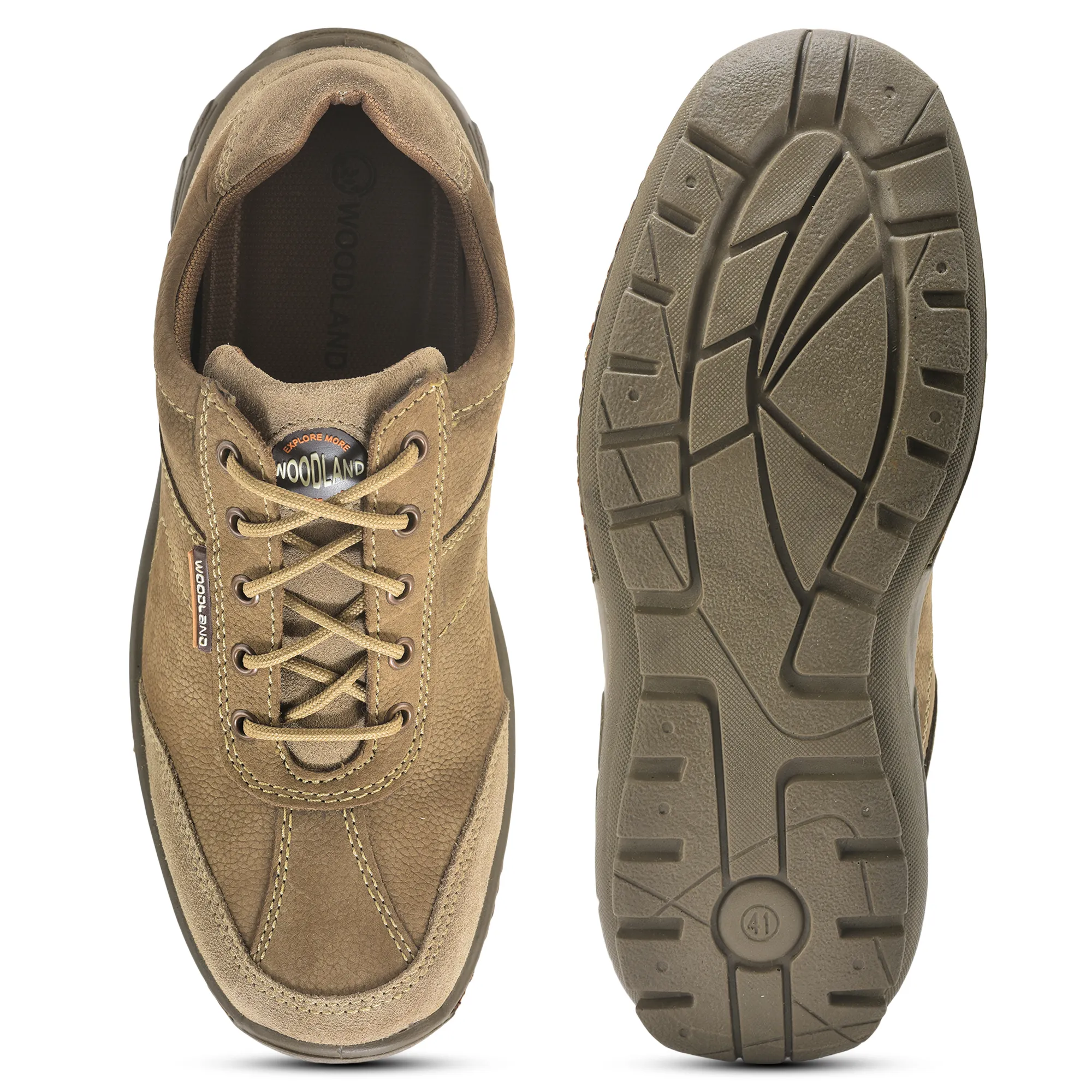 Casual Khaki lace-up shoes for men - Thumbnail 8