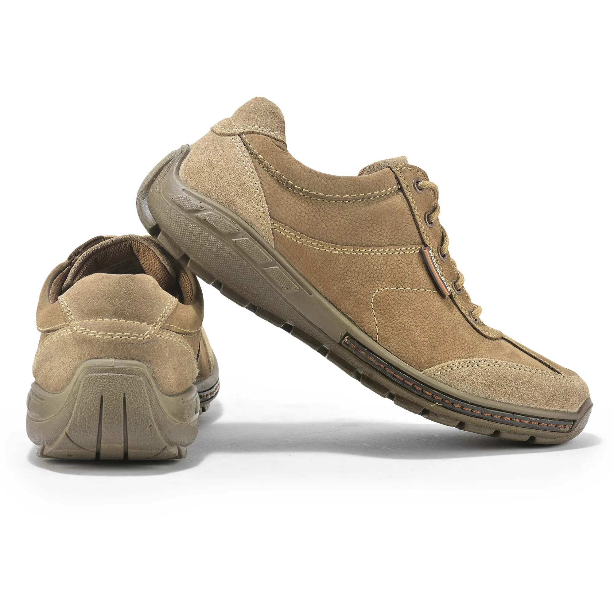 Casual Khaki lace-up shoes for men - Thumbnail 11