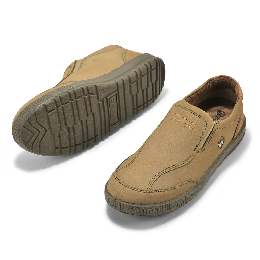 Dubai Khaki Casual slip-on shoes for men - Thumbnail 4