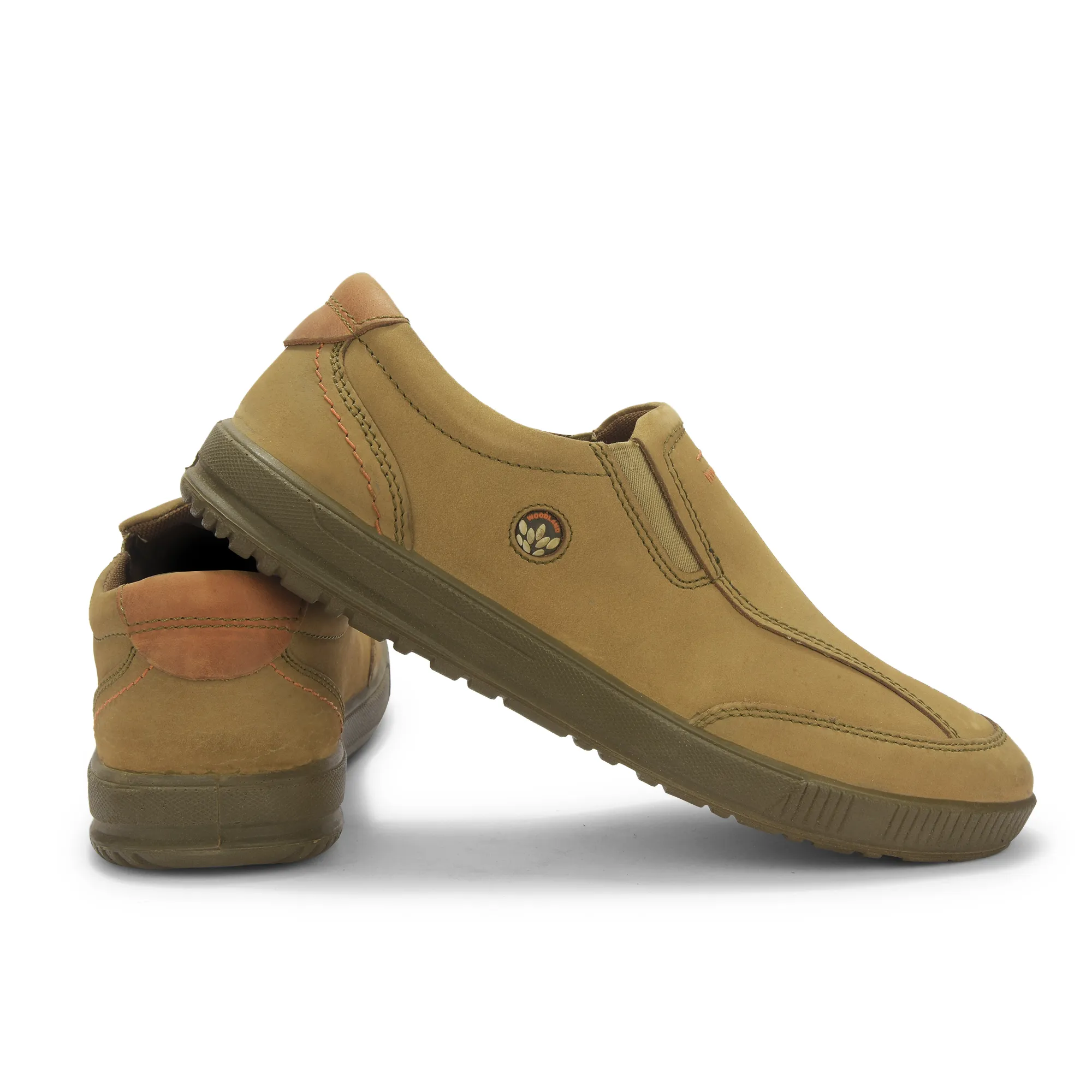 Khaki Casual slip-on shoes for men - Thumbnail 10
