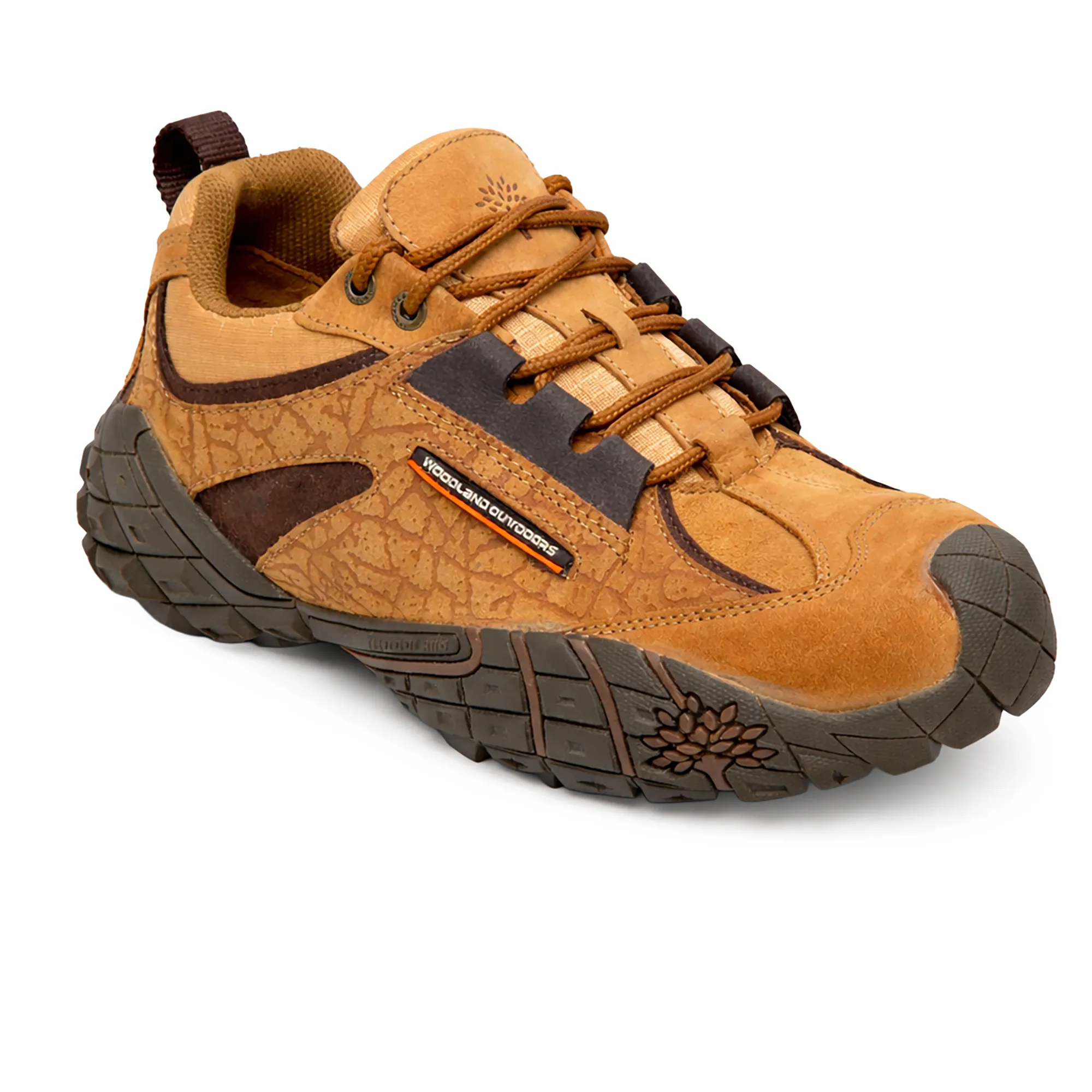 Camel Textured Pattern Casual Lace Up Shoes - Thumbnail 3