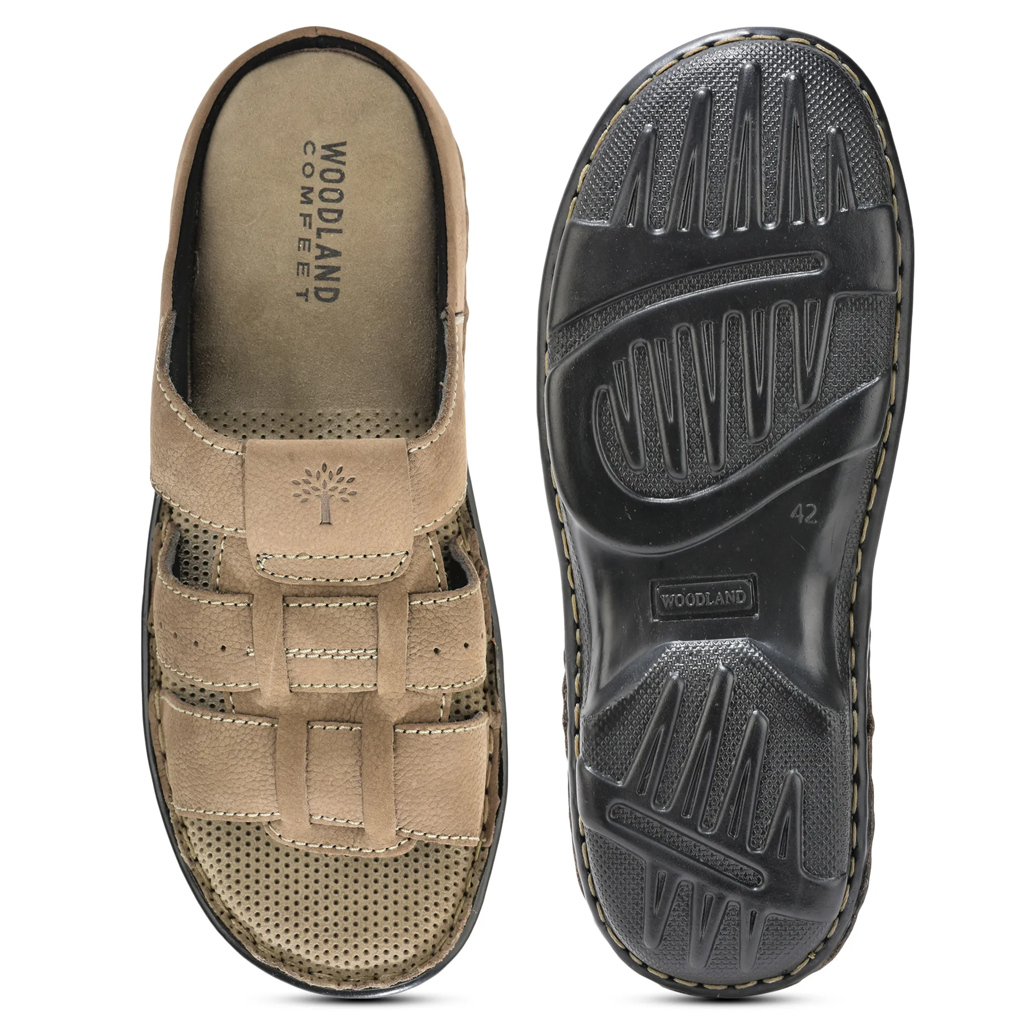 Woodland Everyday Dark Khaki Men Slipper - Thumbnail 8