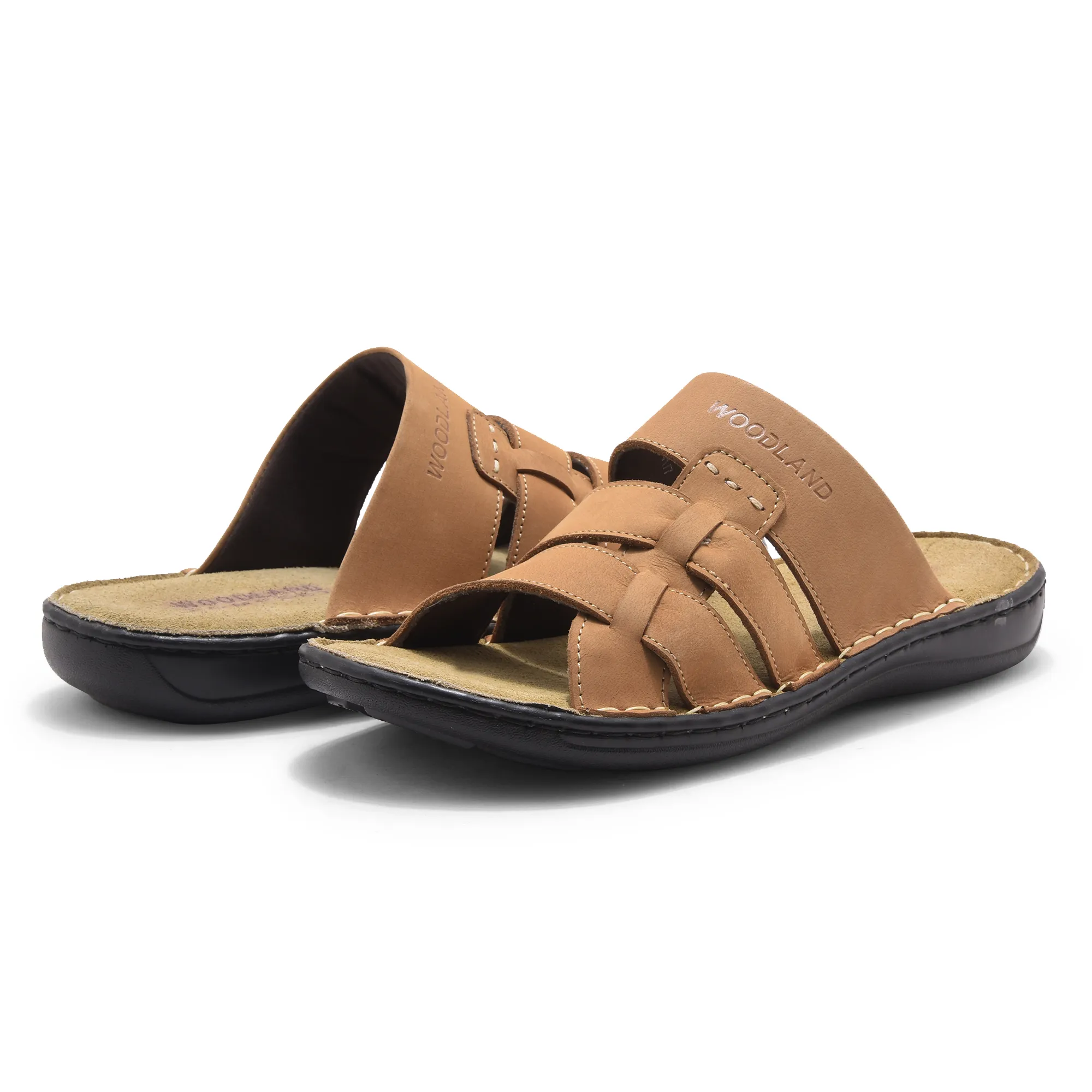 Camel Nubuk Buff Mens Slippers - Thumbnail 12