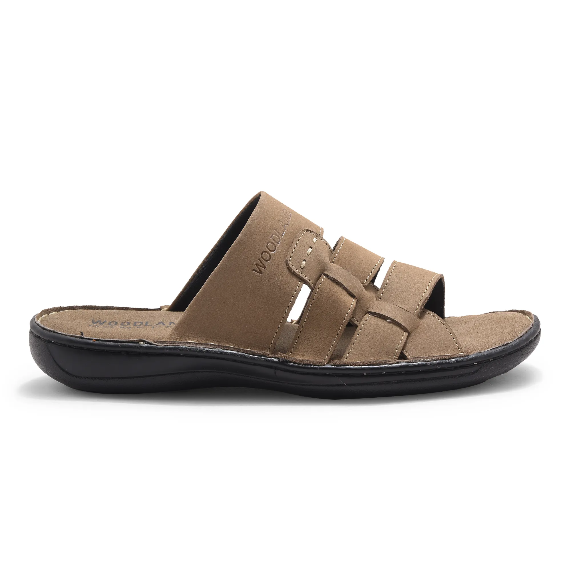 Dubai Khaki Nubuk Buff Mens Slippers - Image 1