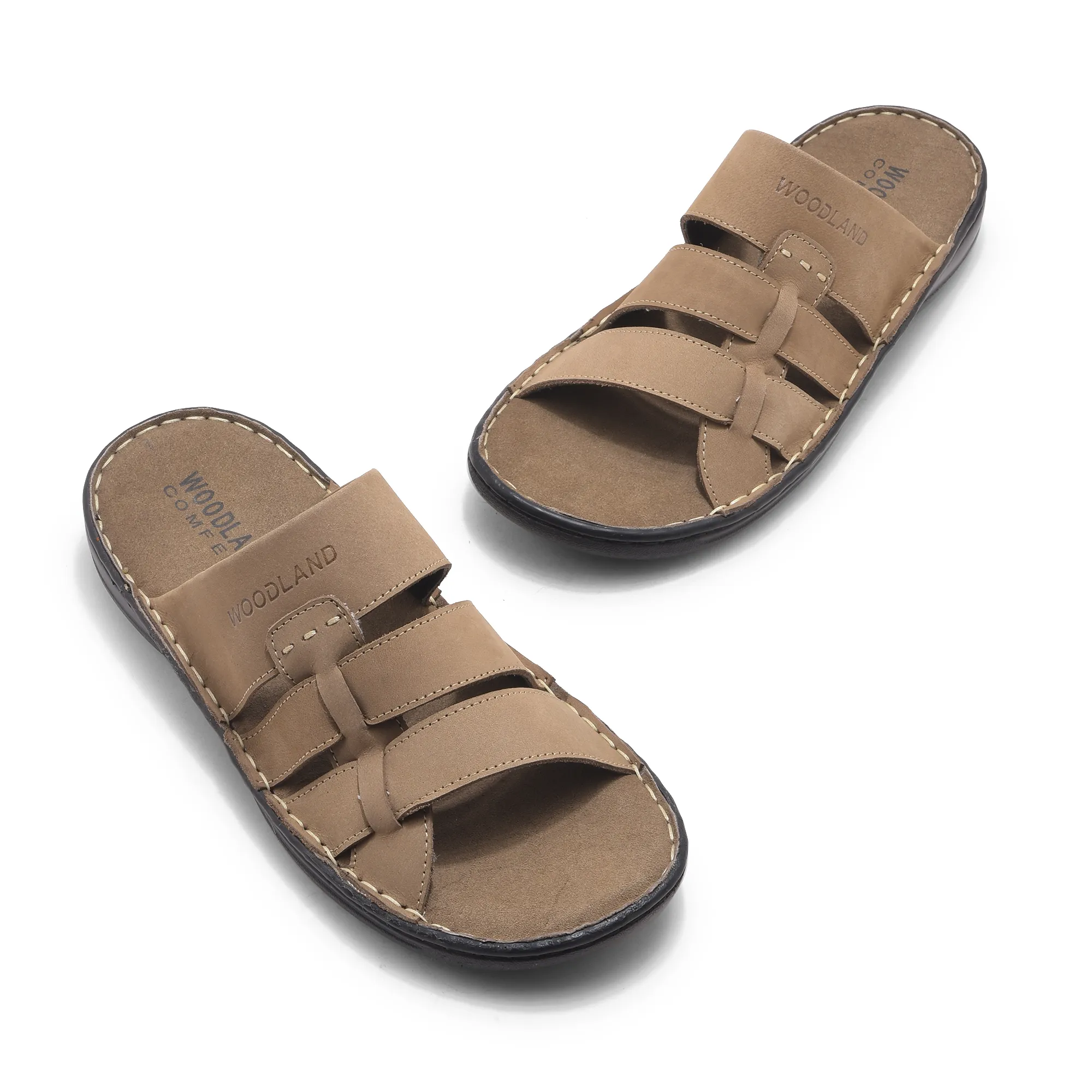 Dubai Khaki Nubuk Buff Mens Slippers - Thumbnail 2