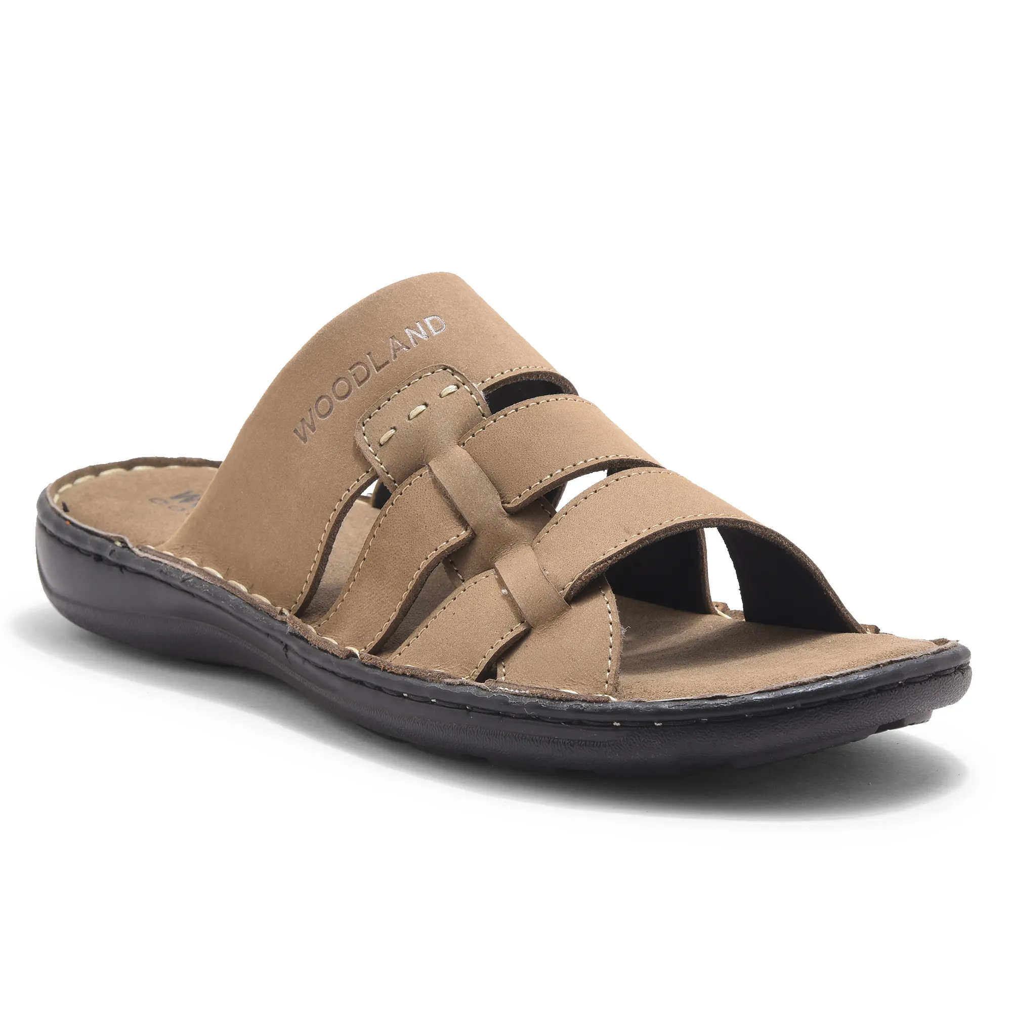 Dubai Khaki Nubuk Buff Mens Slippers - Thumbnail 3