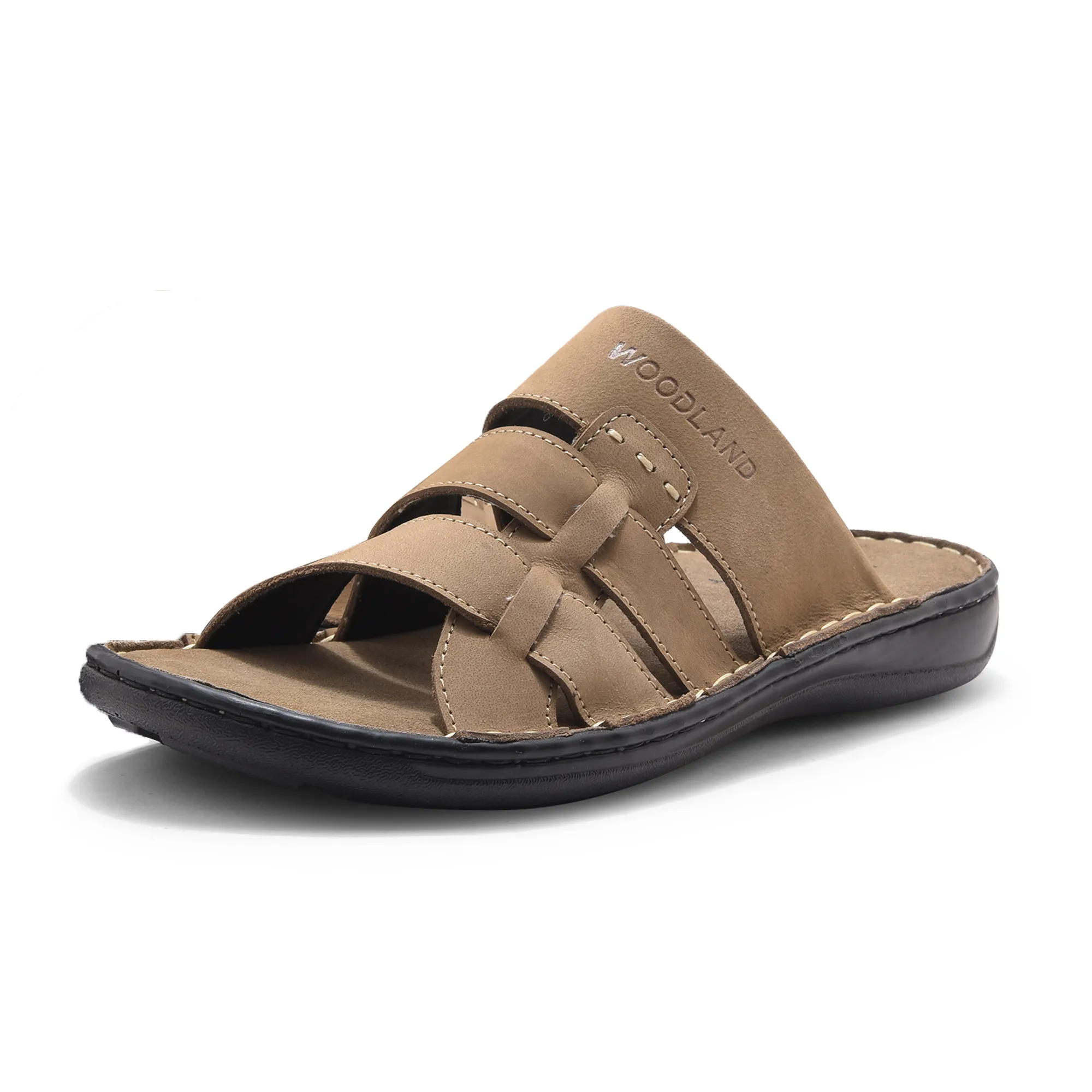 Dubai Khaki Nubuk Buff Mens Slippers - Thumbnail 4