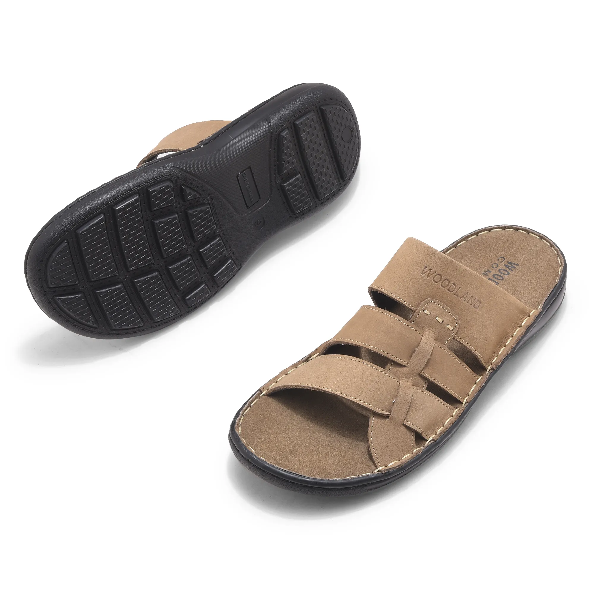 Dubai Khaki Nubuk Buff Mens Slippers - Thumbnail 6