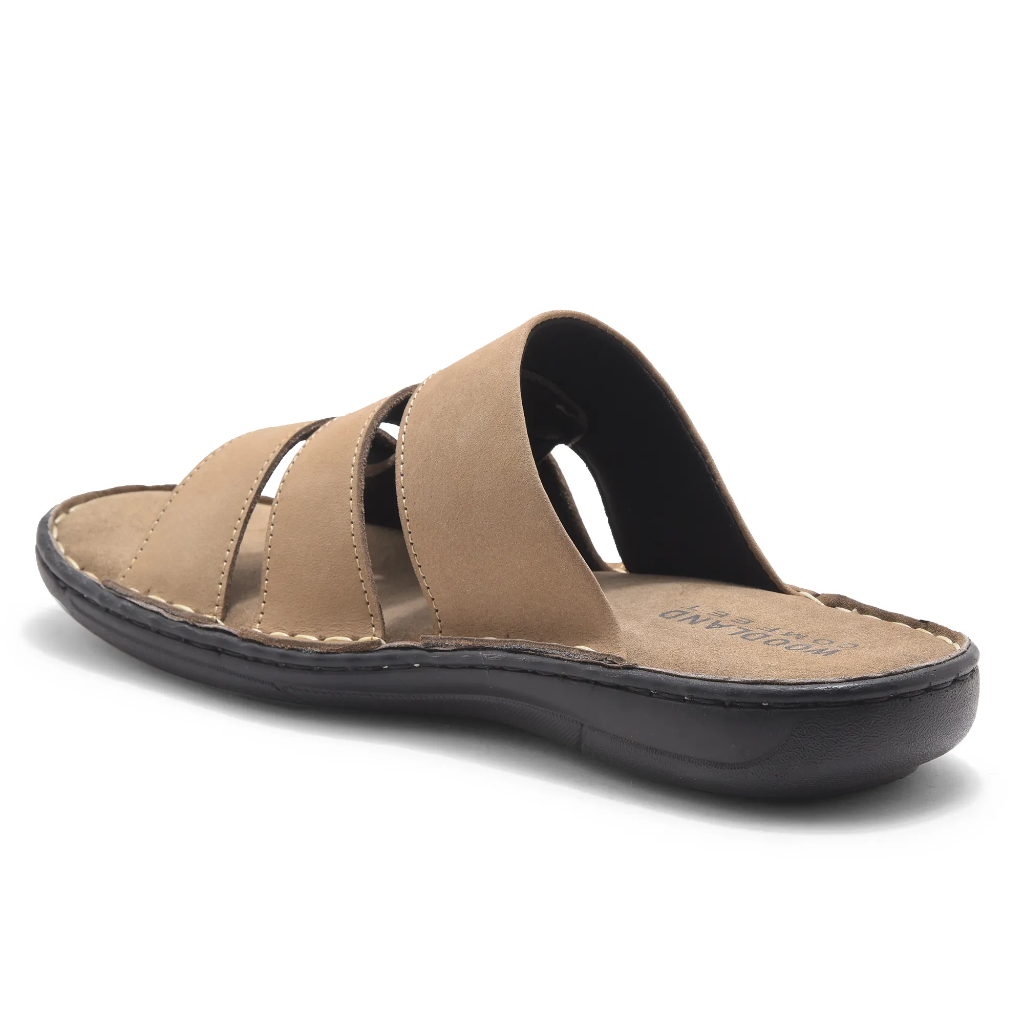 Dubai Khaki Nubuk Buff Mens Slippers - Thumbnail 7
