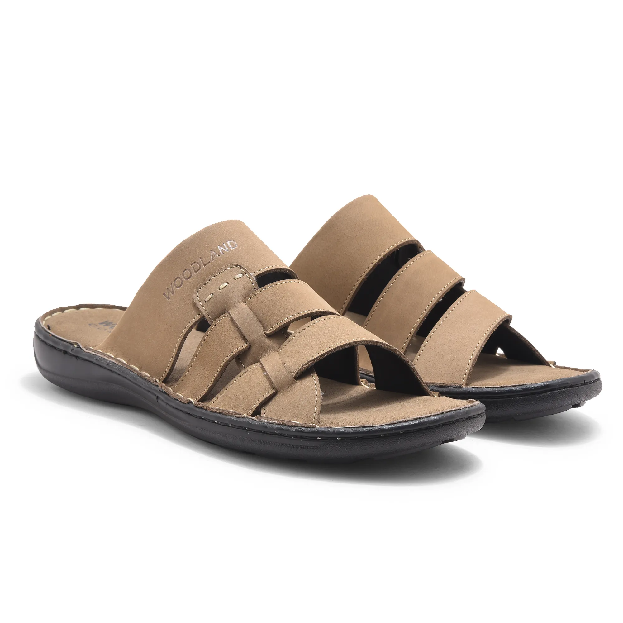 Dubai Khaki Nubuk Buff Mens Slippers - Thumbnail 8