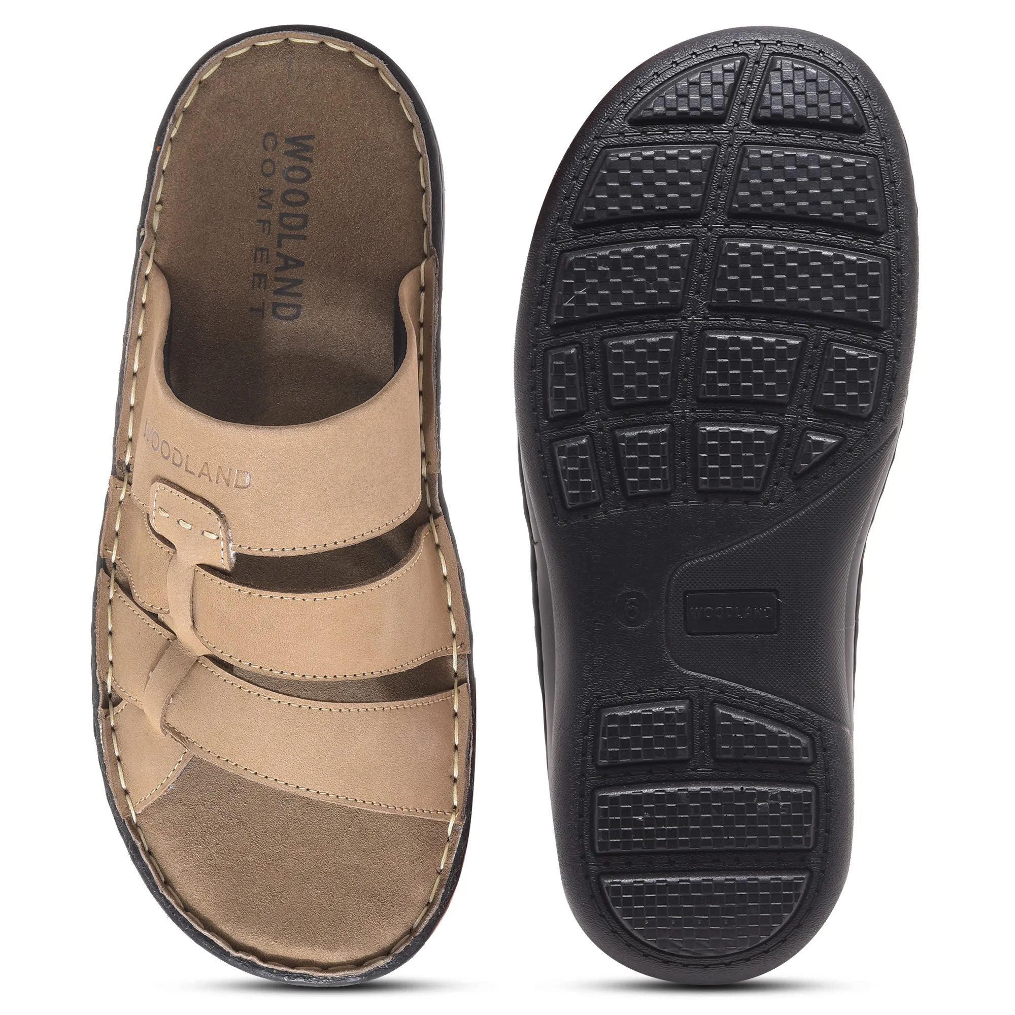 Dubai Khaki Nubuk Buff Mens Slippers - Thumbnail 9
