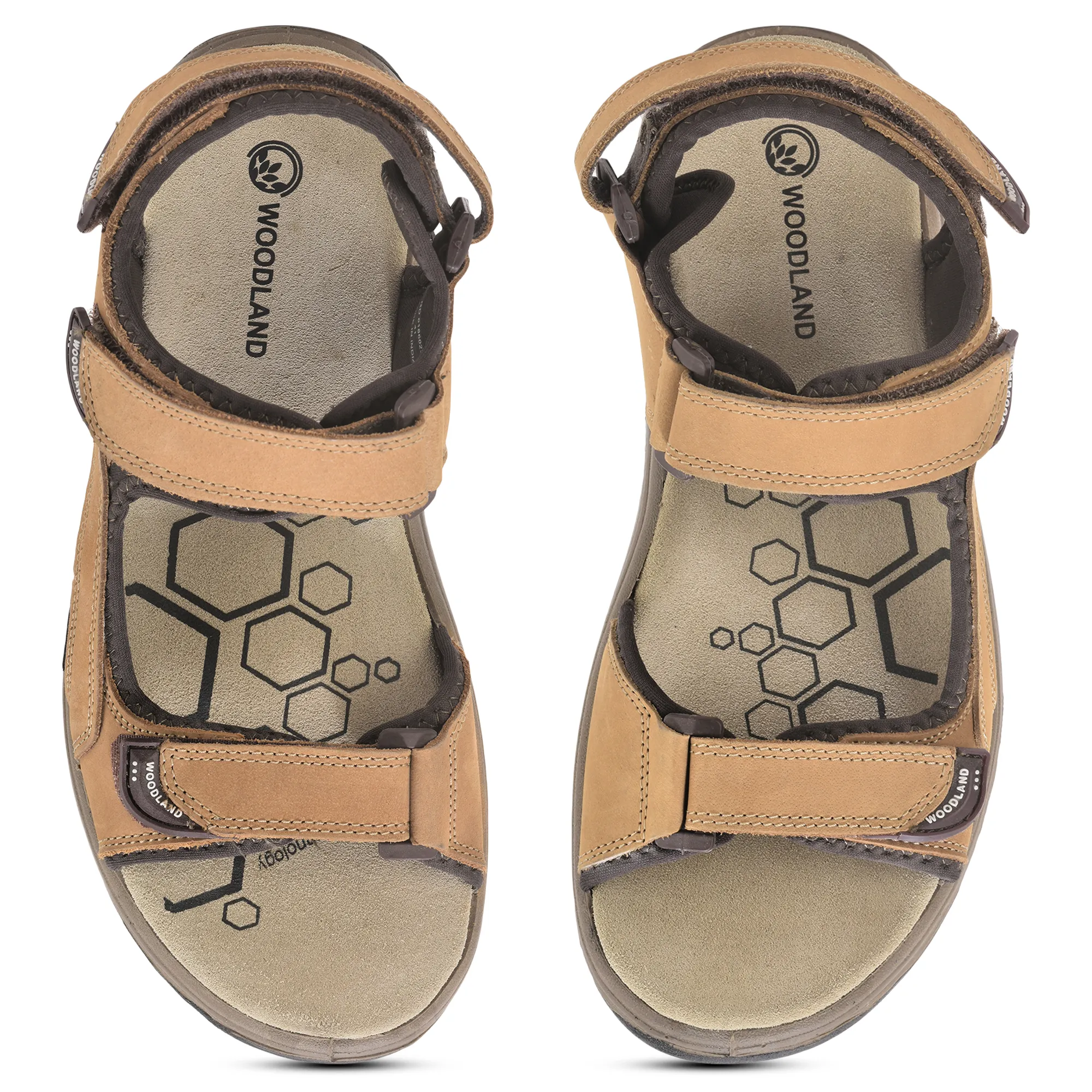 Nubuk Camel Sandals For Men - Thumbnail 4