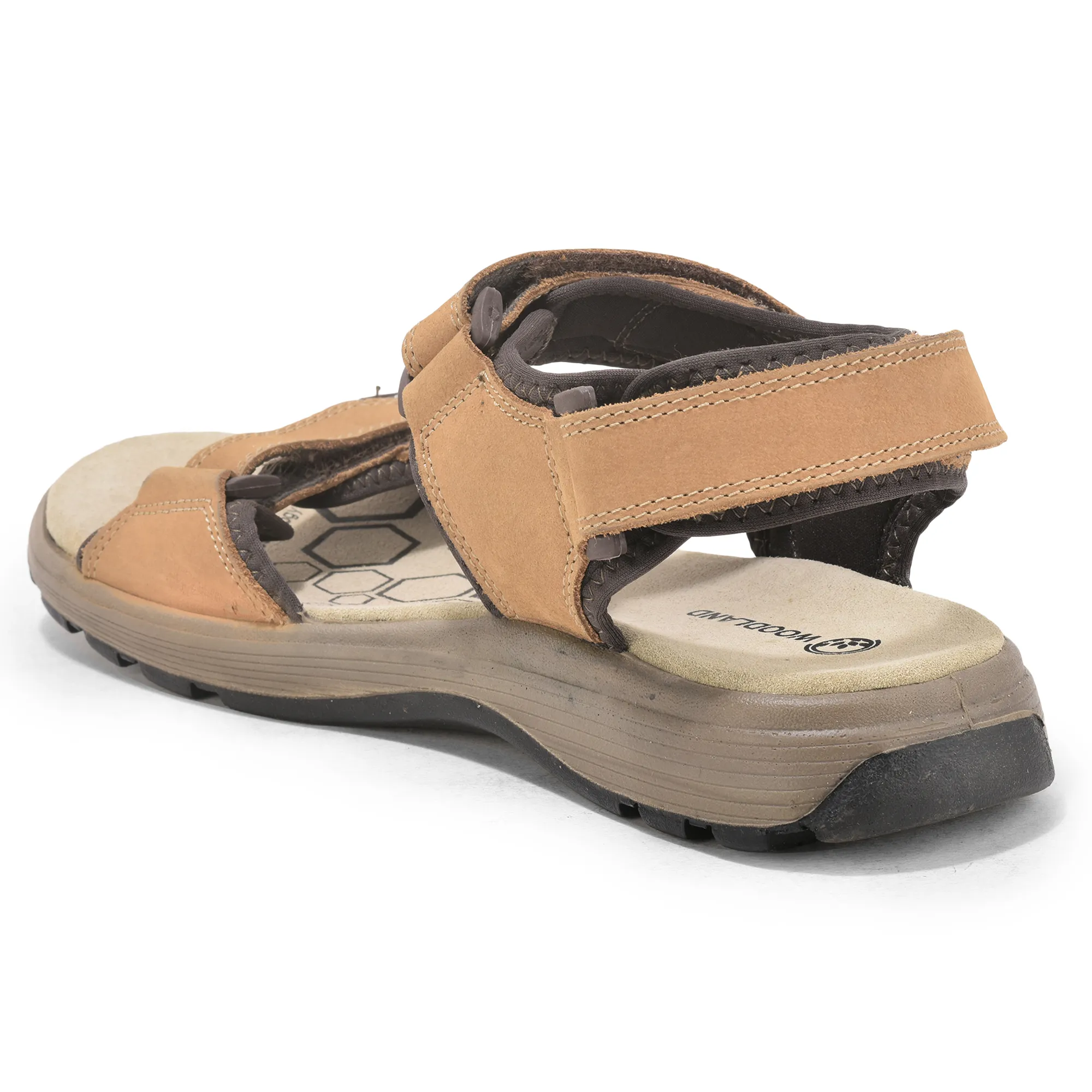 Nubuk Camel Sandals For Men - Thumbnail 6