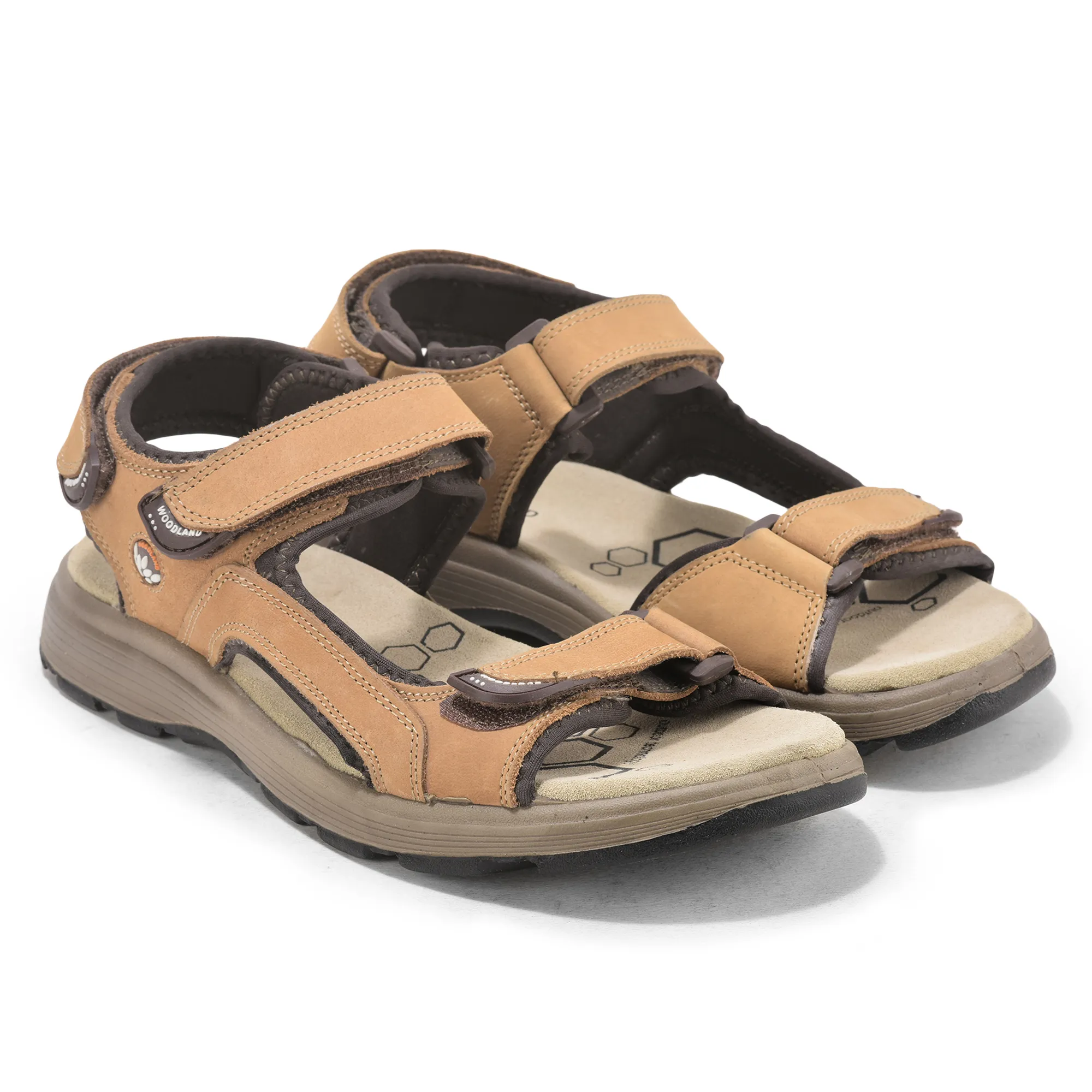Nubuk Camel Sandals For Men - Thumbnail 7