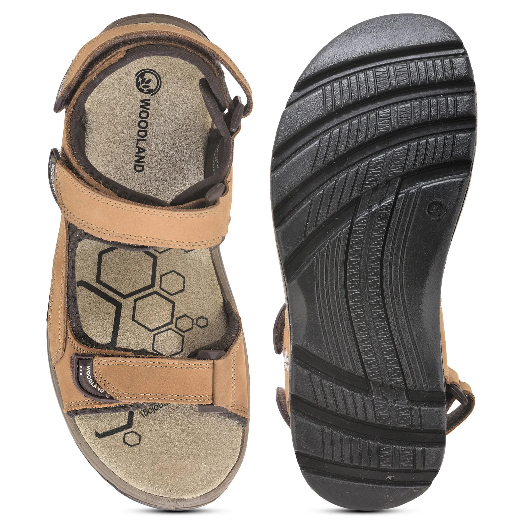 Nubuk Camel Sandals For Men - Thumbnail 8