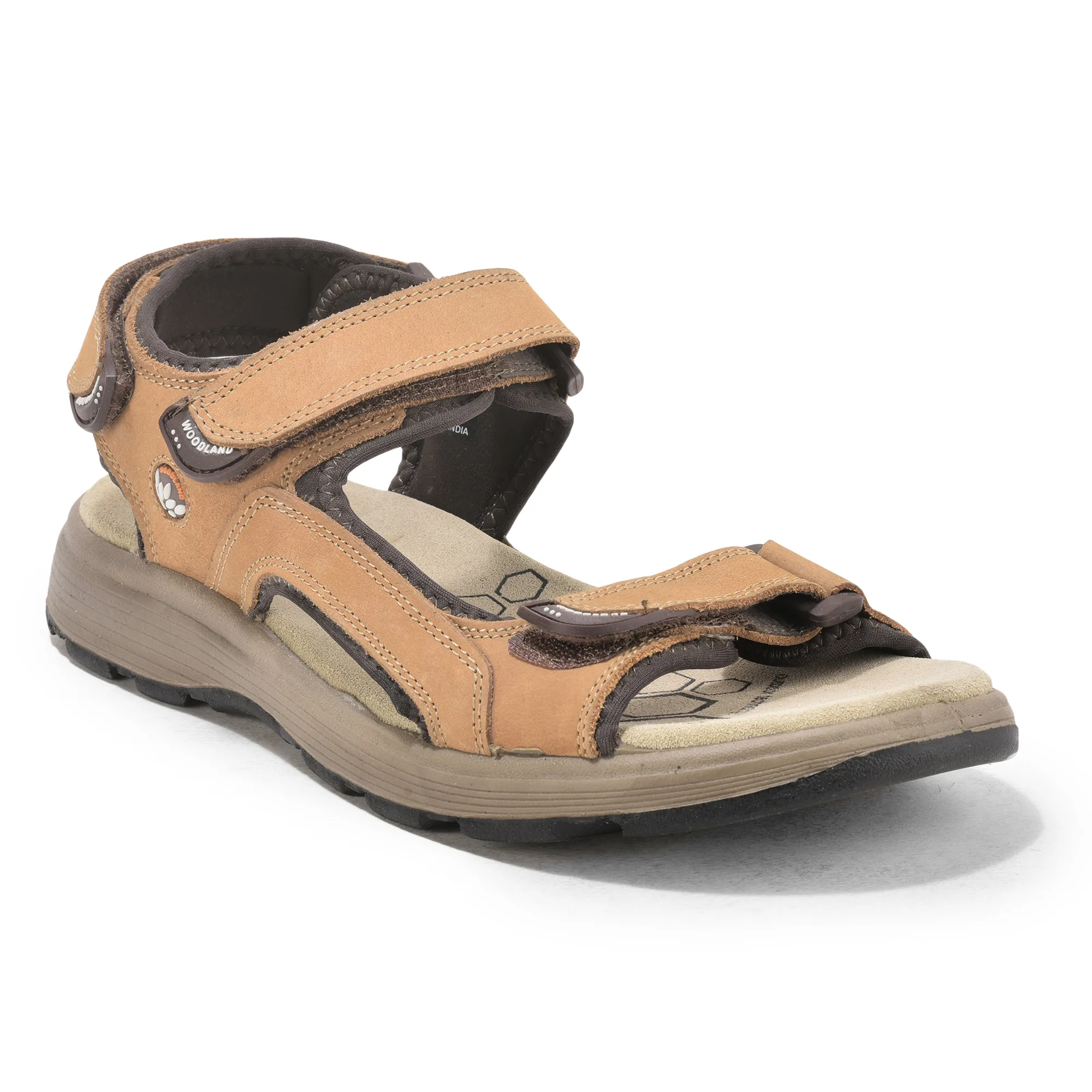Nubuk Camel Sandals For Men - Thumbnail 10