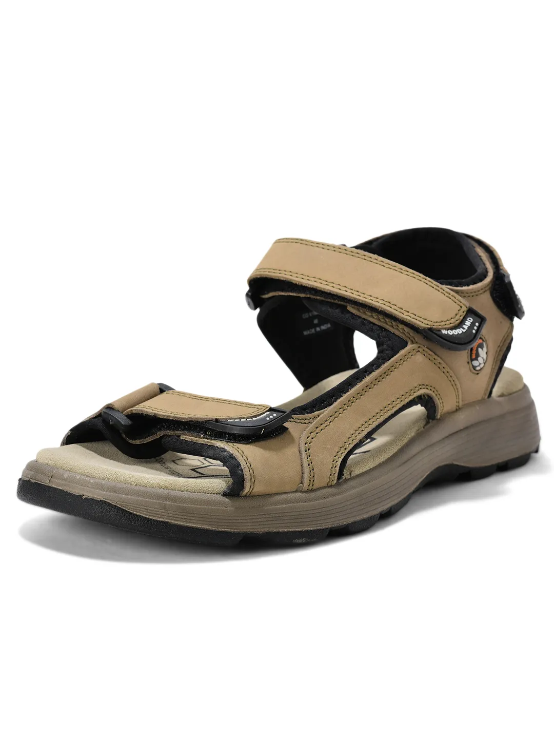 Nubuk Dark Khaki Sandals For Men - Thumbnail 11