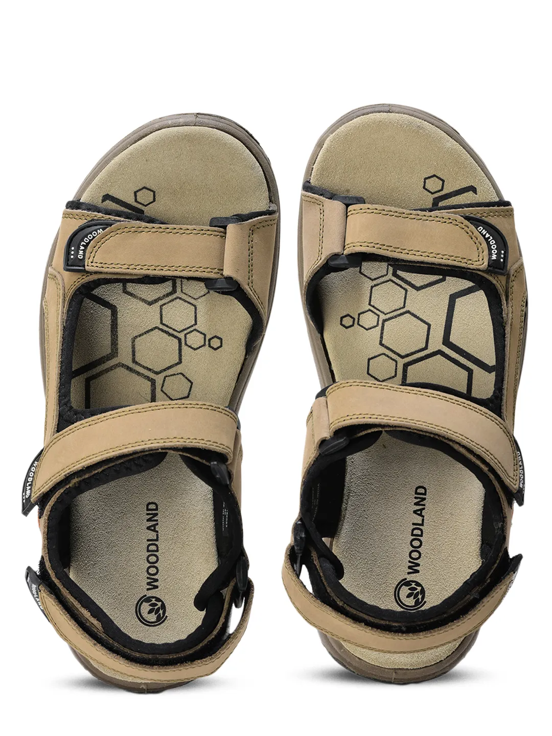 Nubuk Dark Khaki Sandals For Men - Thumbnail 5