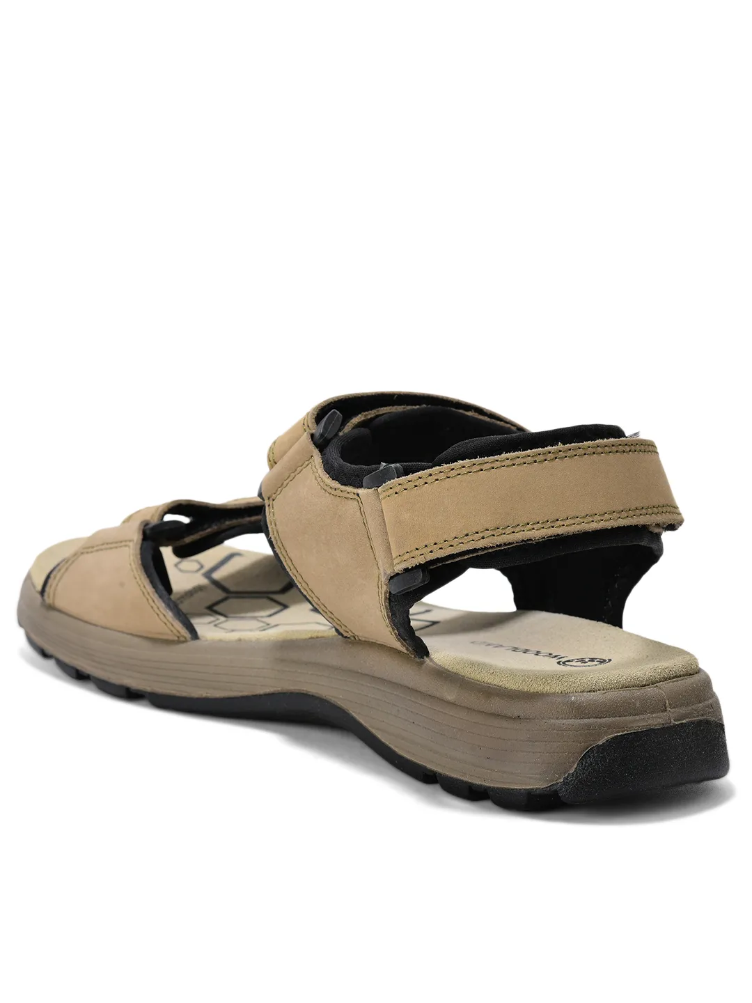 Nubuk Dark Khaki Sandals For Men - Thumbnail 7