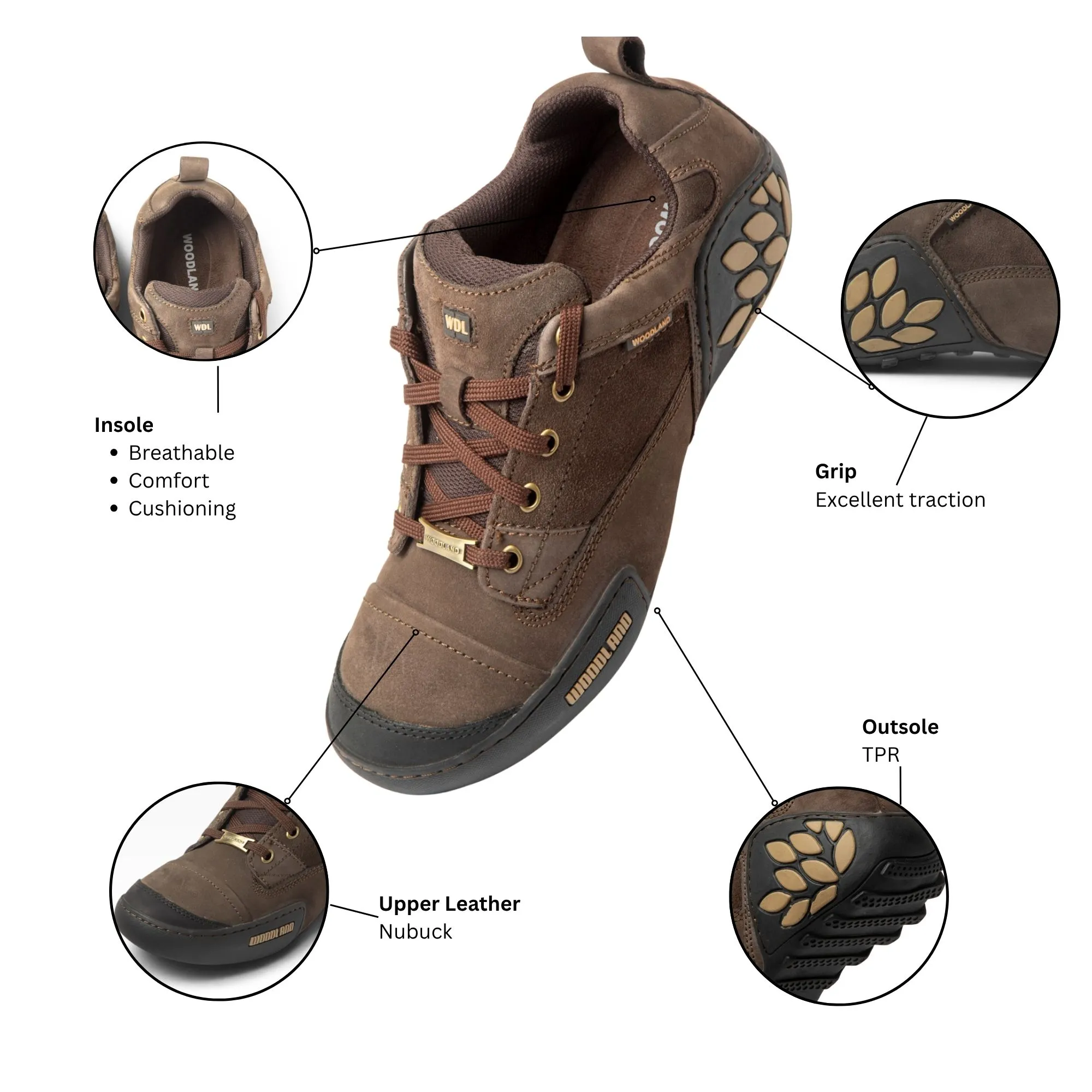 Woodland Brown casual shoes - Thumbnail 10