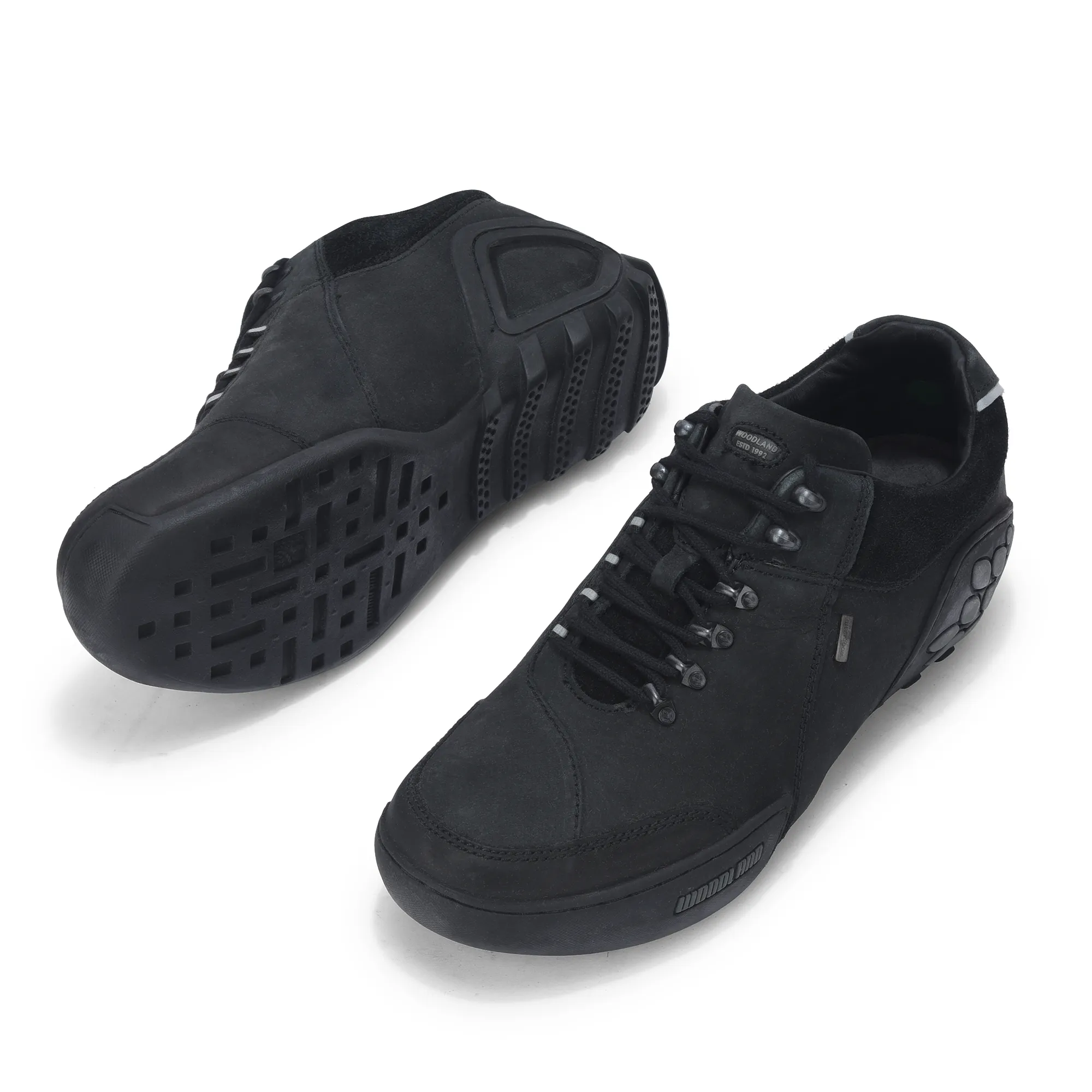Black Casual Lace Up Shoes For Men - Thumbnail 5