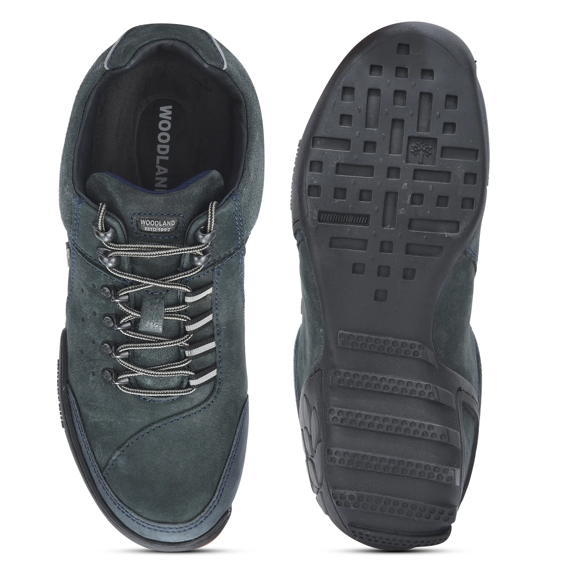 Dark Navy Casual Lace Up Shoes For Men - Thumbnail 8