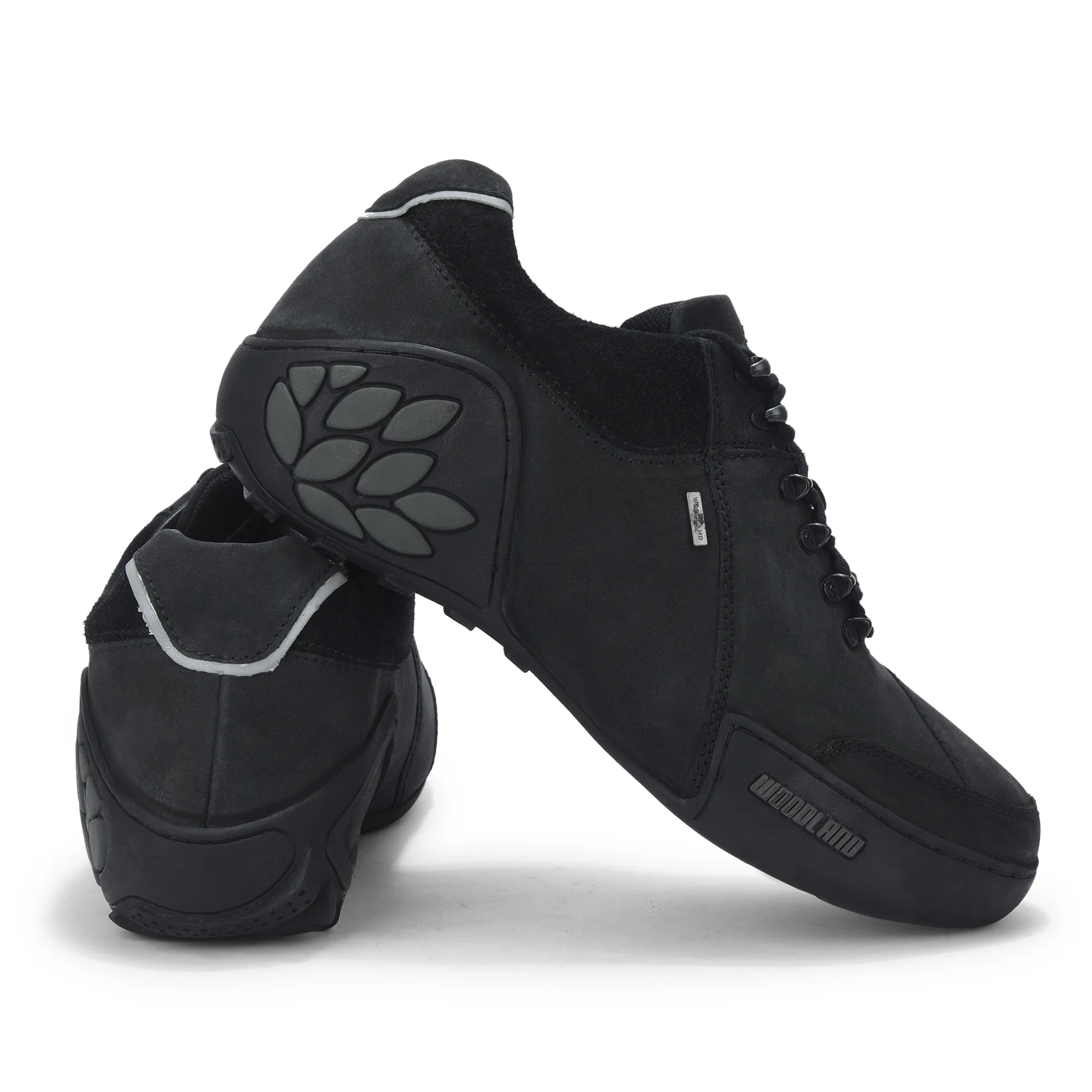 Black Casual Lace Up Shoes For Men - Thumbnail 10