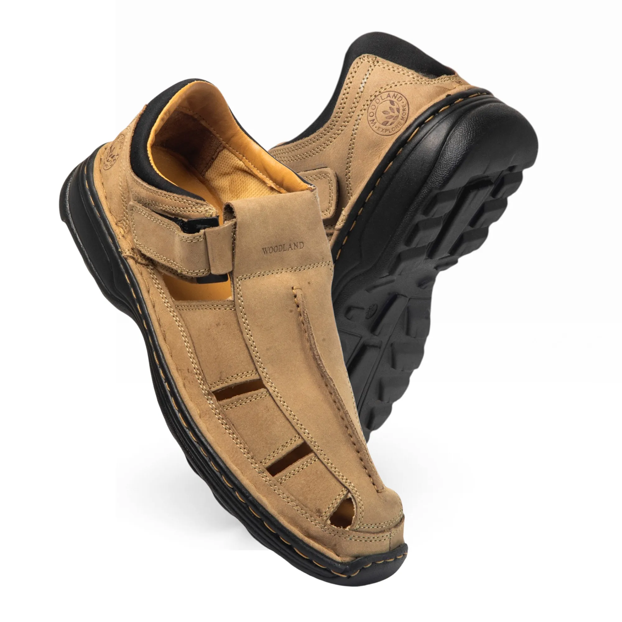Khaki Closed Toe Sandal for men 14
