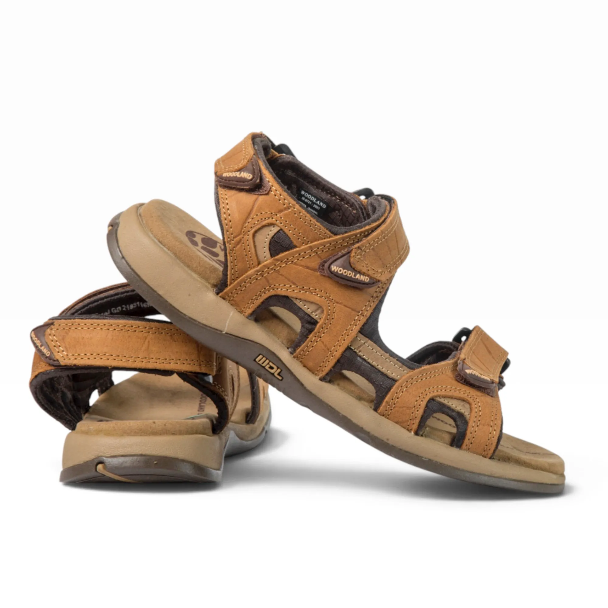 Woodland CAMEL back strap floater sandals 11