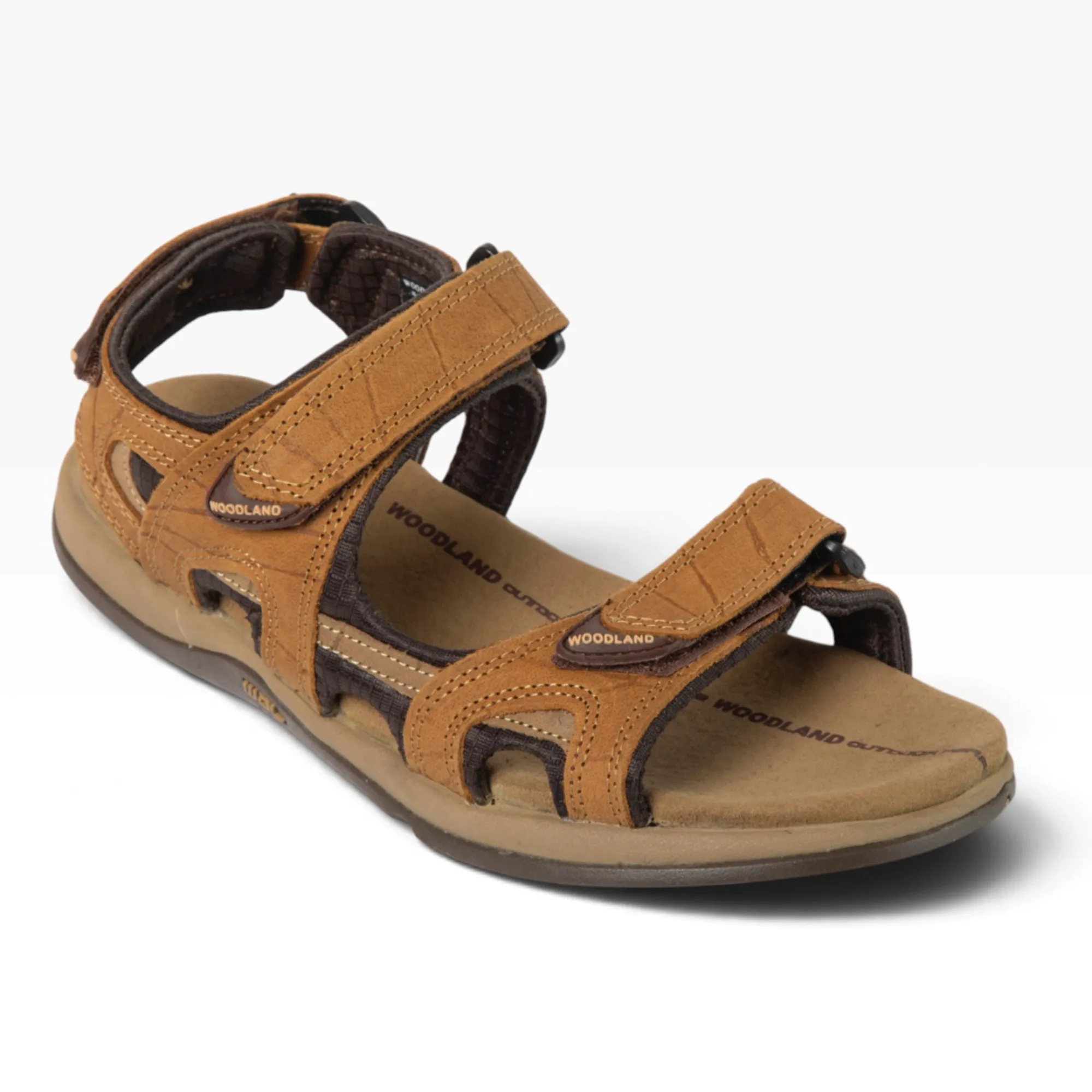 Woodland CAMEL back strap floater sandals 13