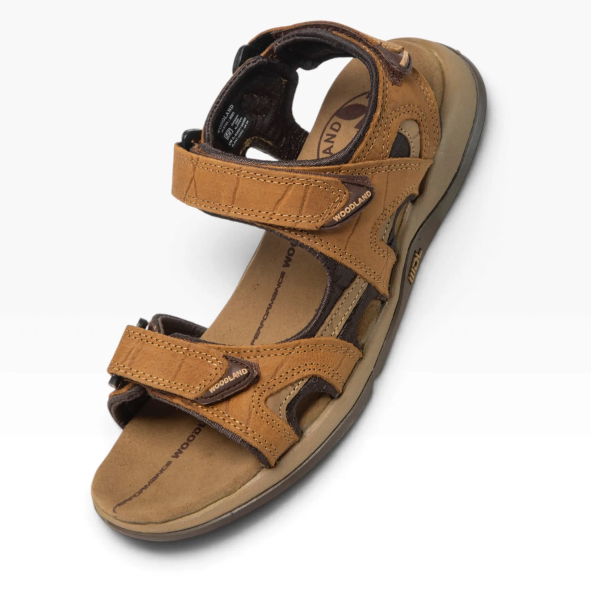 Woodland CAMEL back strap floater sandals 14