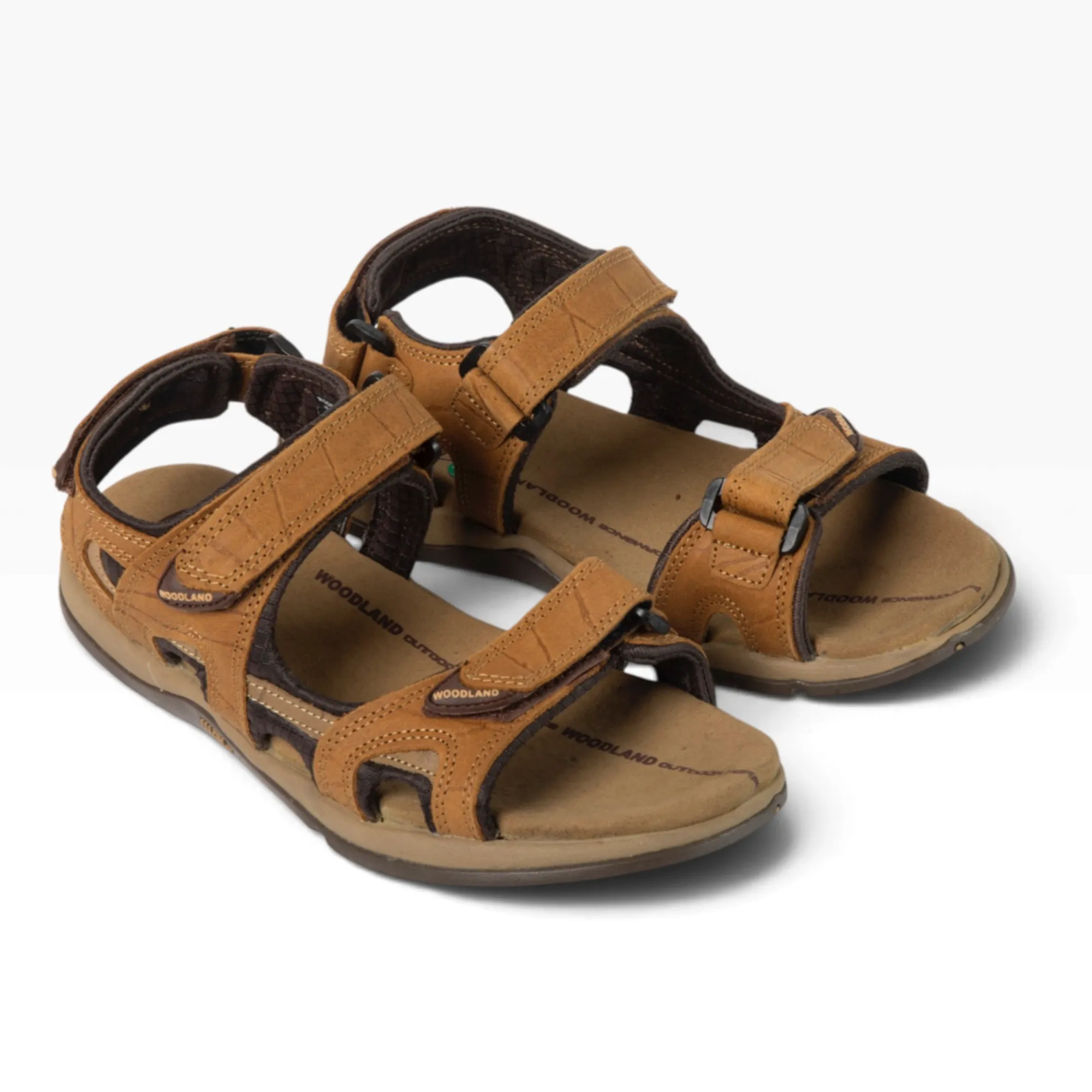 Woodland CAMEL back strap floater sandals 9