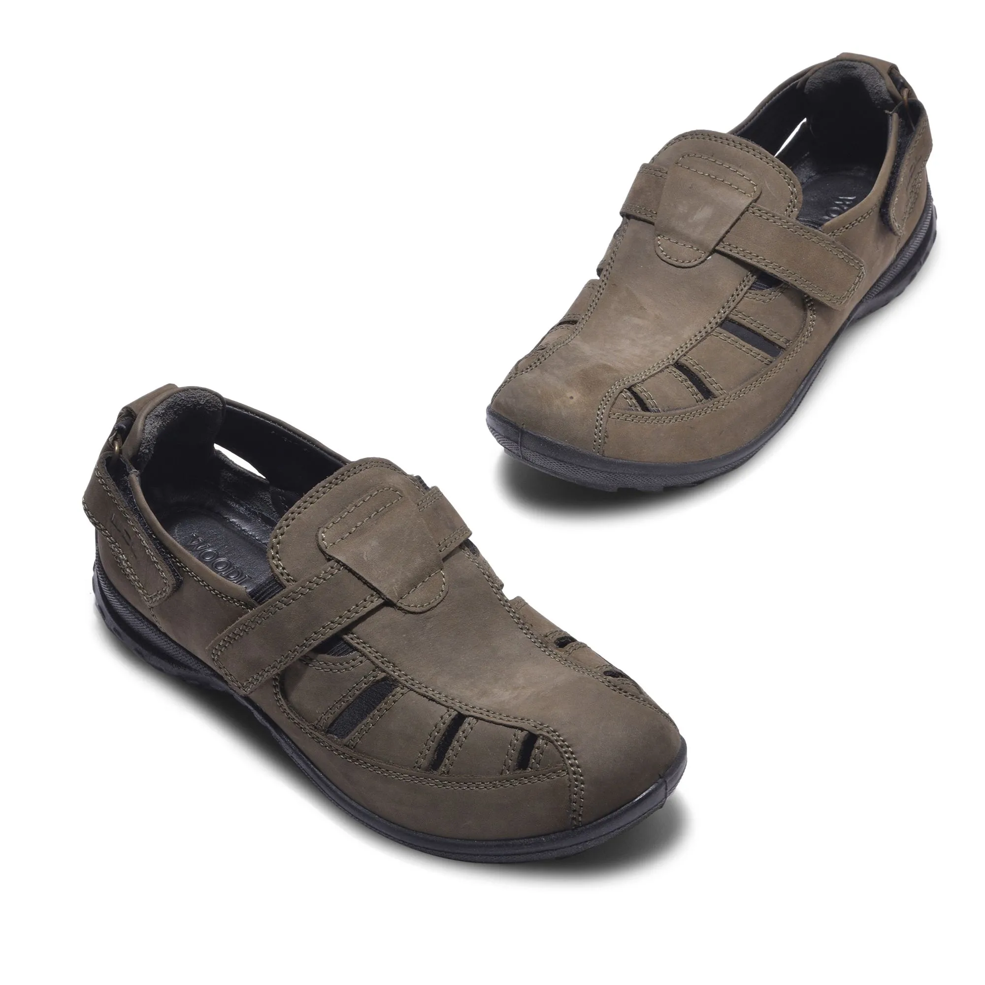 OLIVE GREEN Closed toe sandal - Thumbnail 2