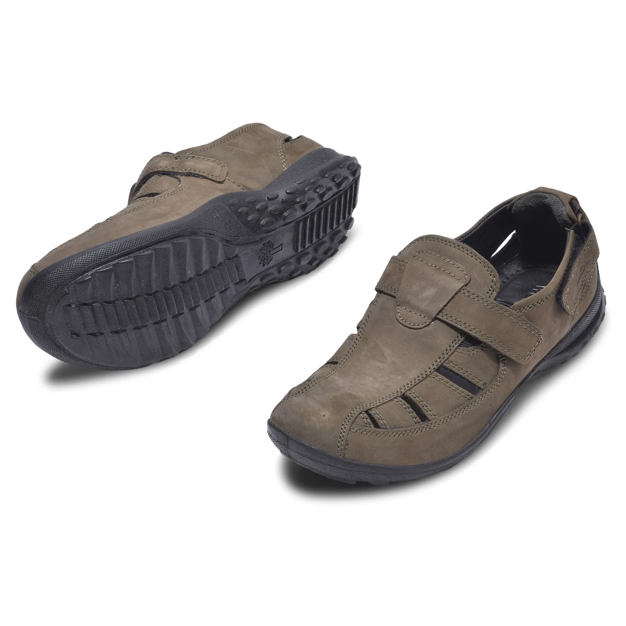 OLIVE GREEN Closed toe sandal - Thumbnail 4