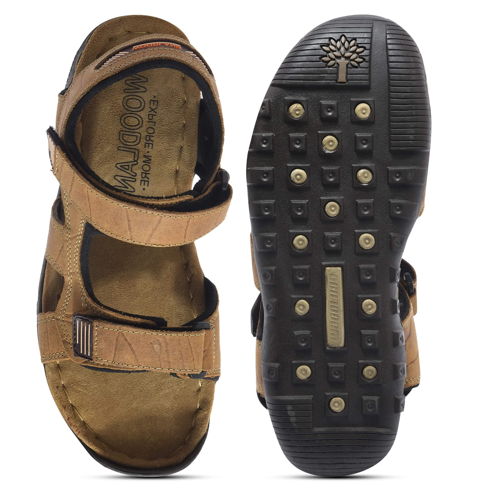 Woodland Camel back strap floater sandals - Thumbnail 8