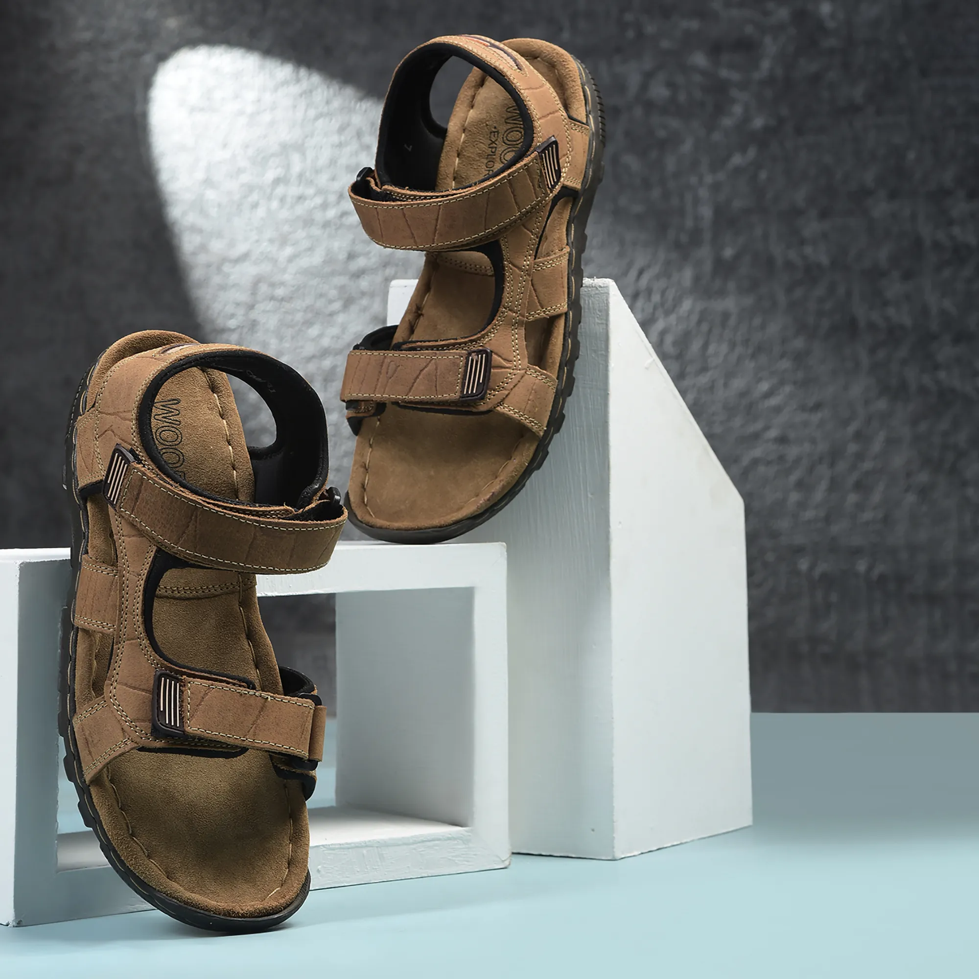 Woodland Camel back strap floater sandals - Thumbnail 9