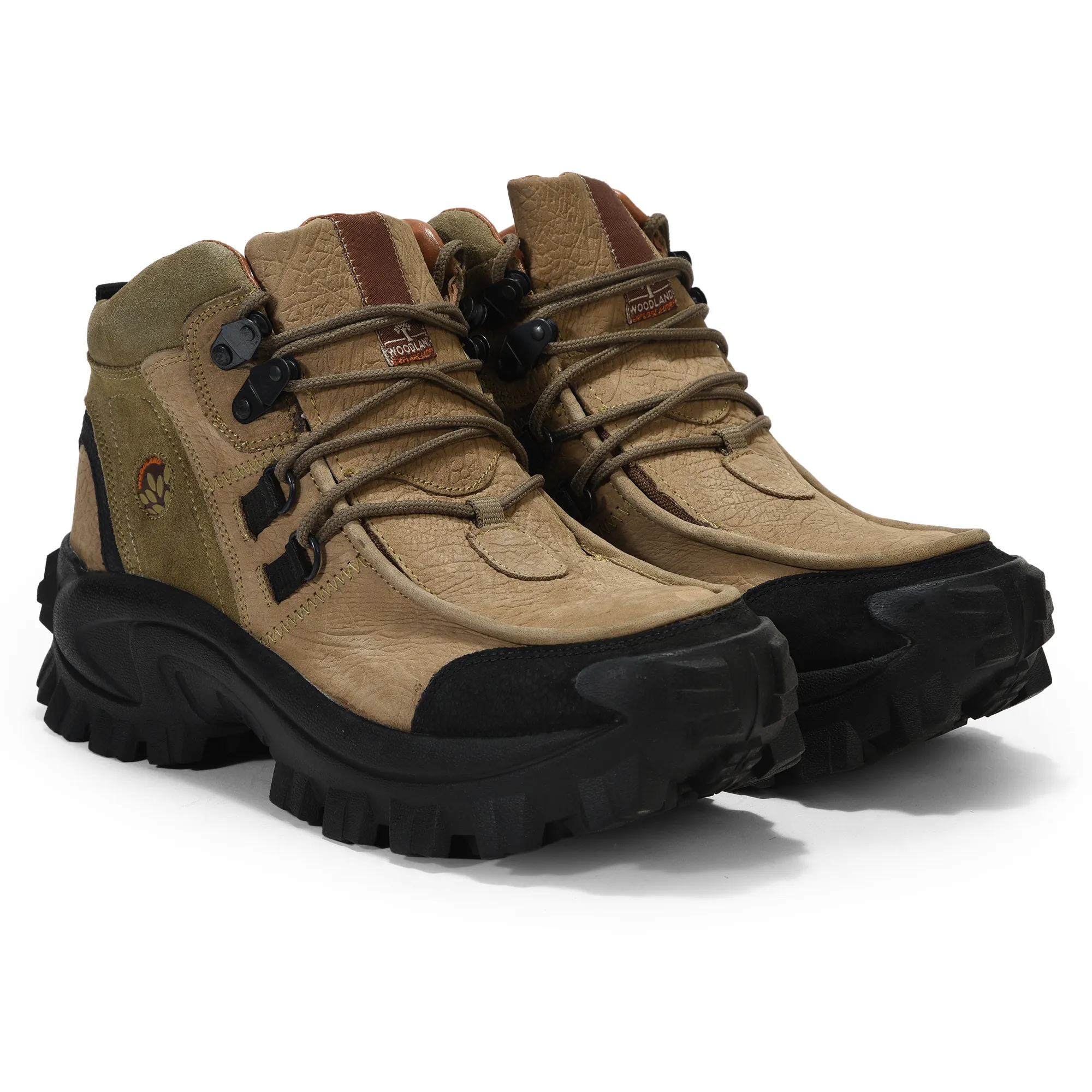Woodland Khaki Trekking Shoes - Thumbnail 8