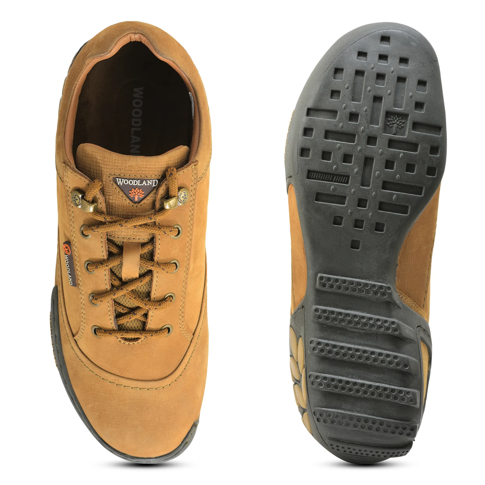Men Camel Nubuck Adventure Lace-Up Casual Shoes
 - Thumbnail 9
