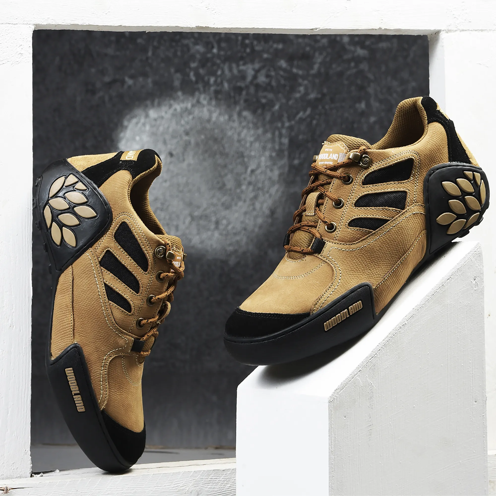 Woodland Men Camel Casual Lace-Up Shoes - Thumbnail 9