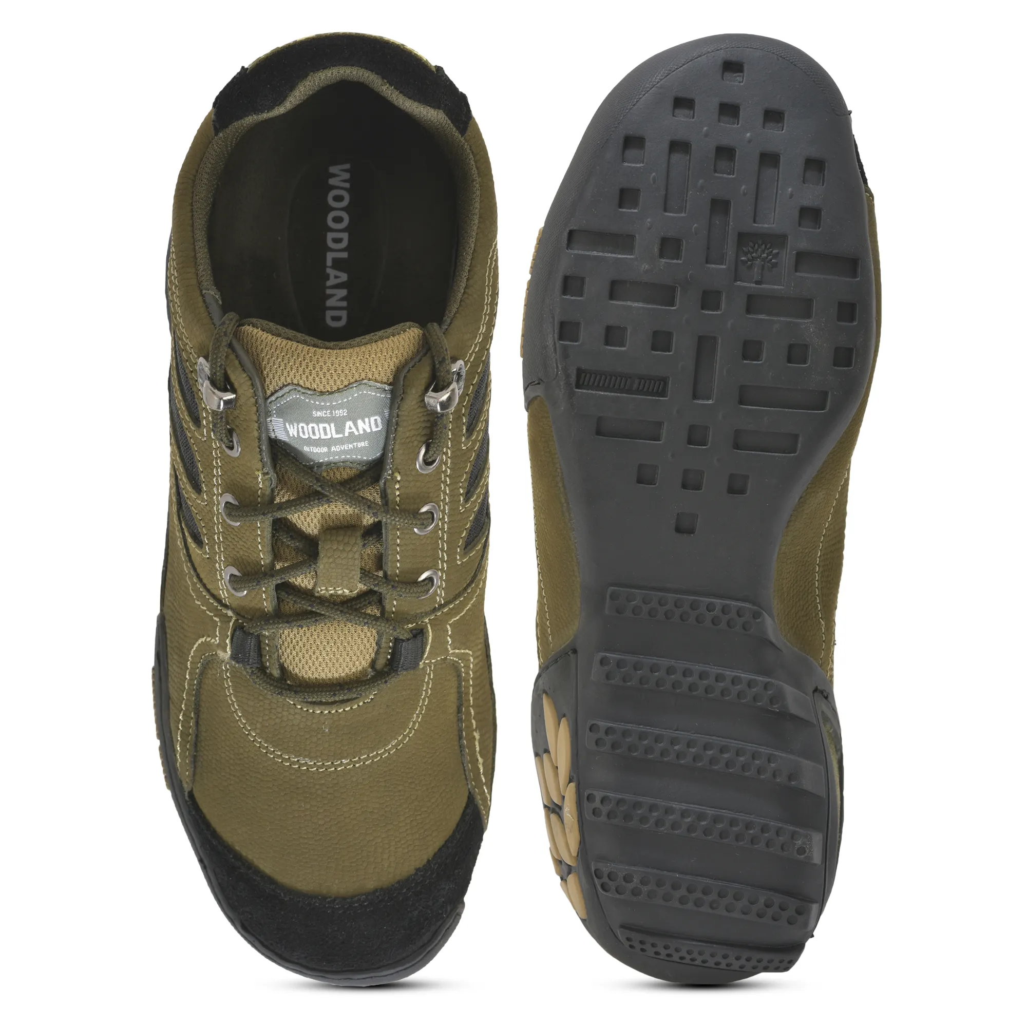 Woodland Men Olive Green Casual Lace-Up Shoes - Thumbnail 9