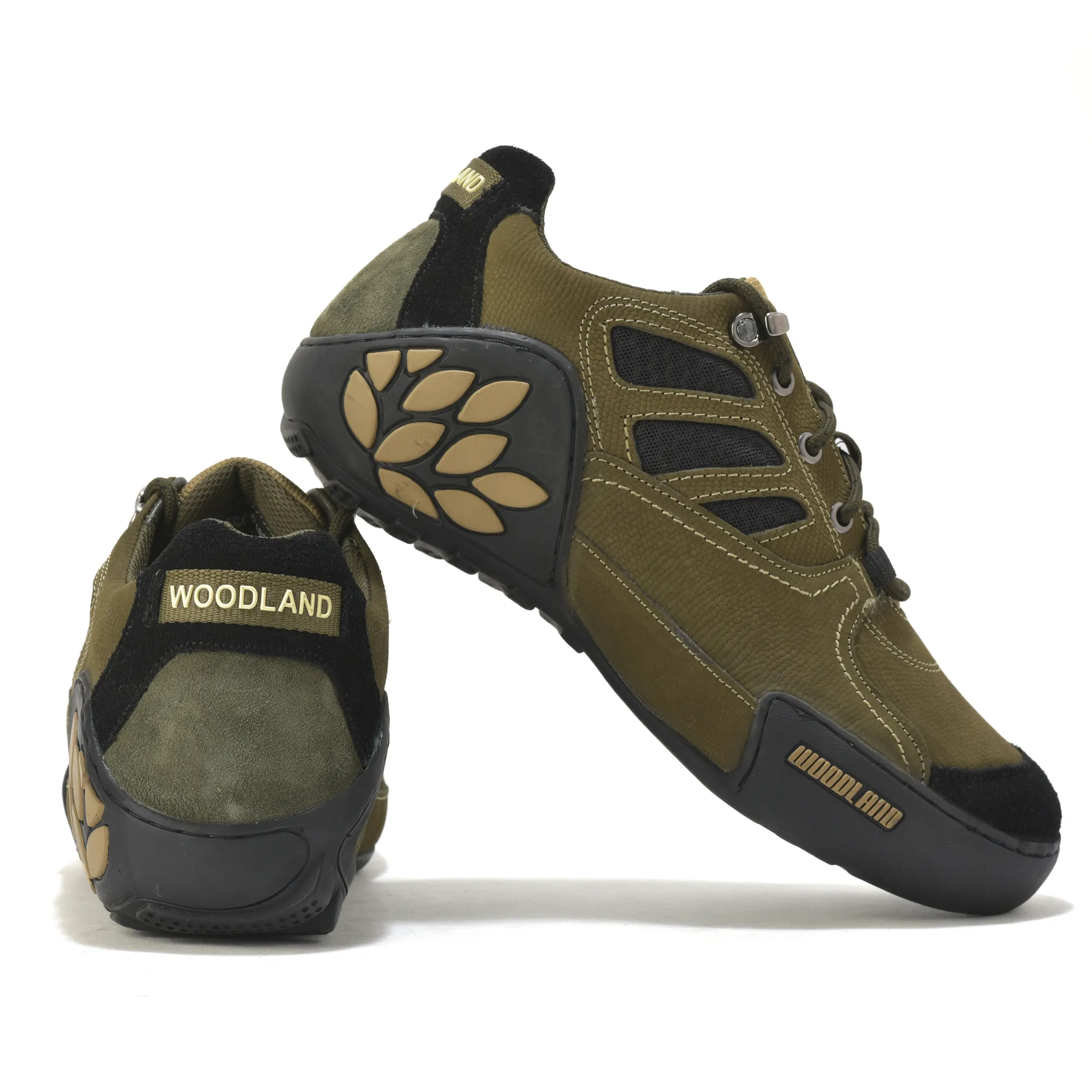 Woodland Men Olive Green Casual Lace-Up Shoes - Thumbnail 10