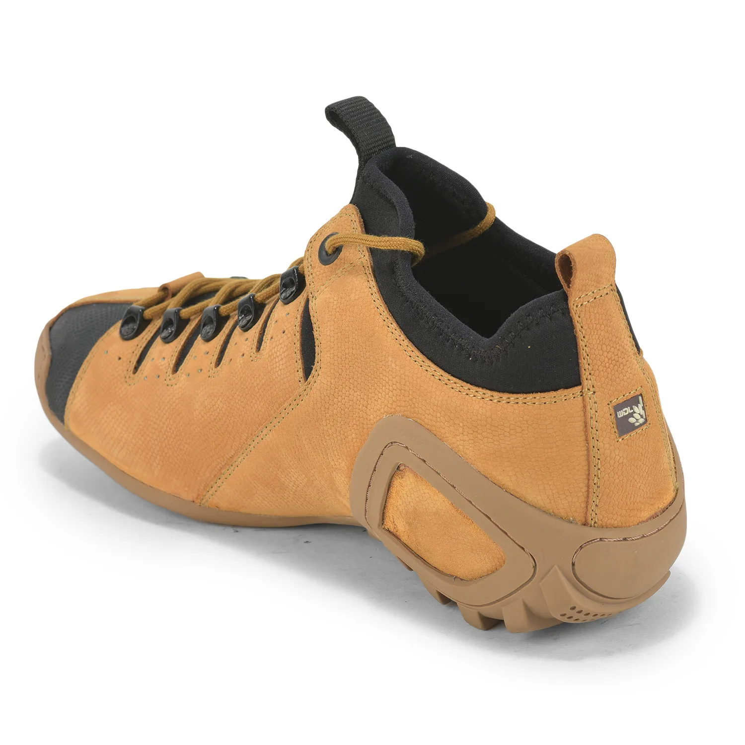 Helix Print Tan Casual Lace Shoes For Men - Thumbnail 3