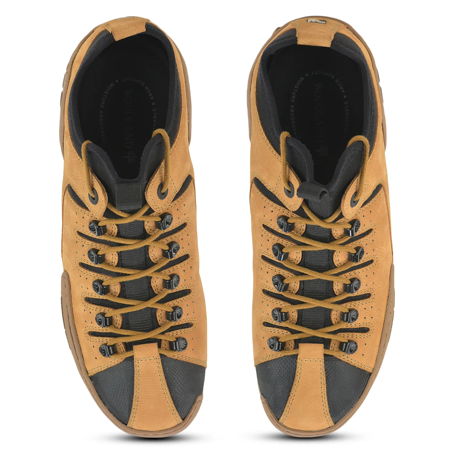 Helix Print Tan Casual Lace Shoes For Men - Thumbnail 6