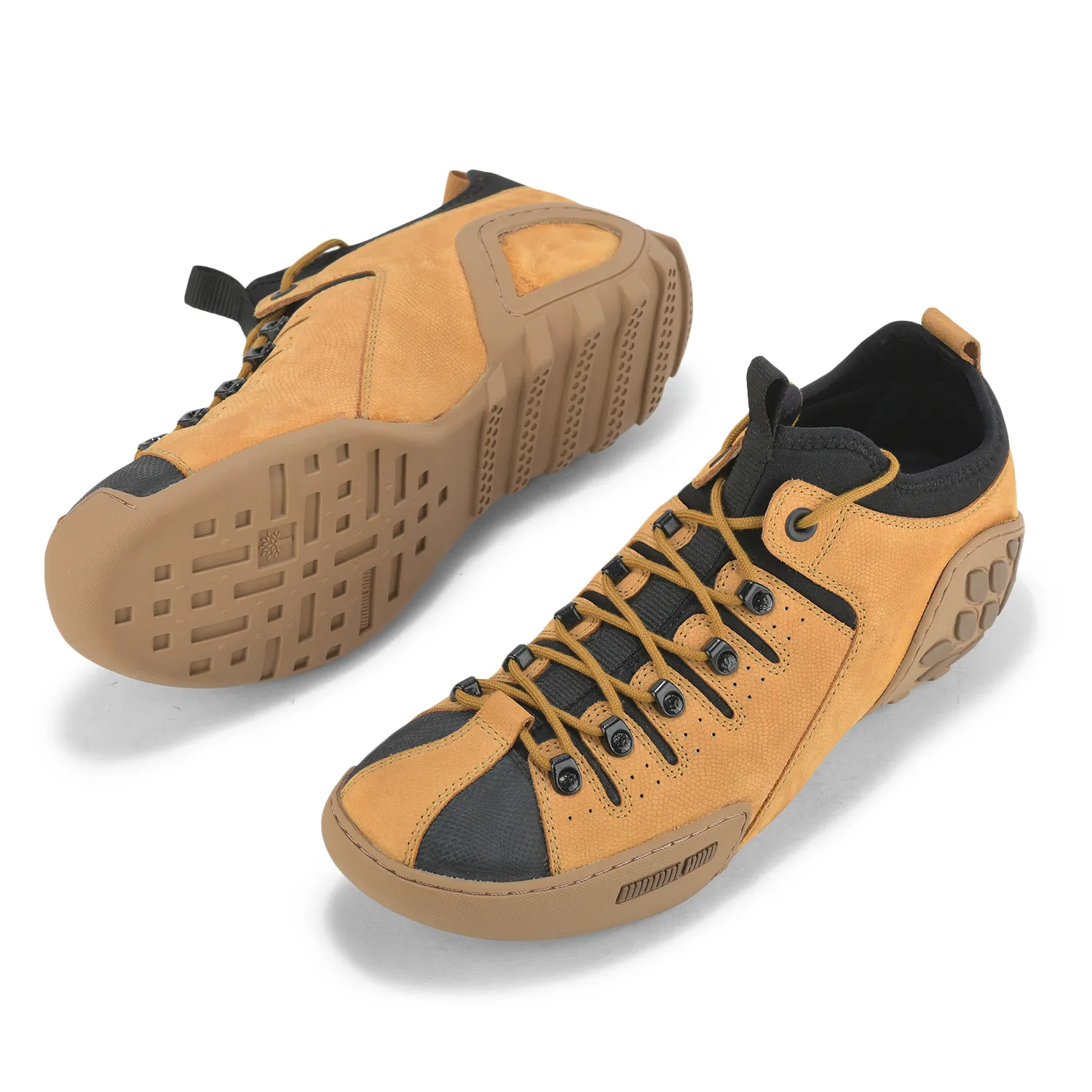Helix Print Tan Casual Lace Shoes For Men - Thumbnail 7