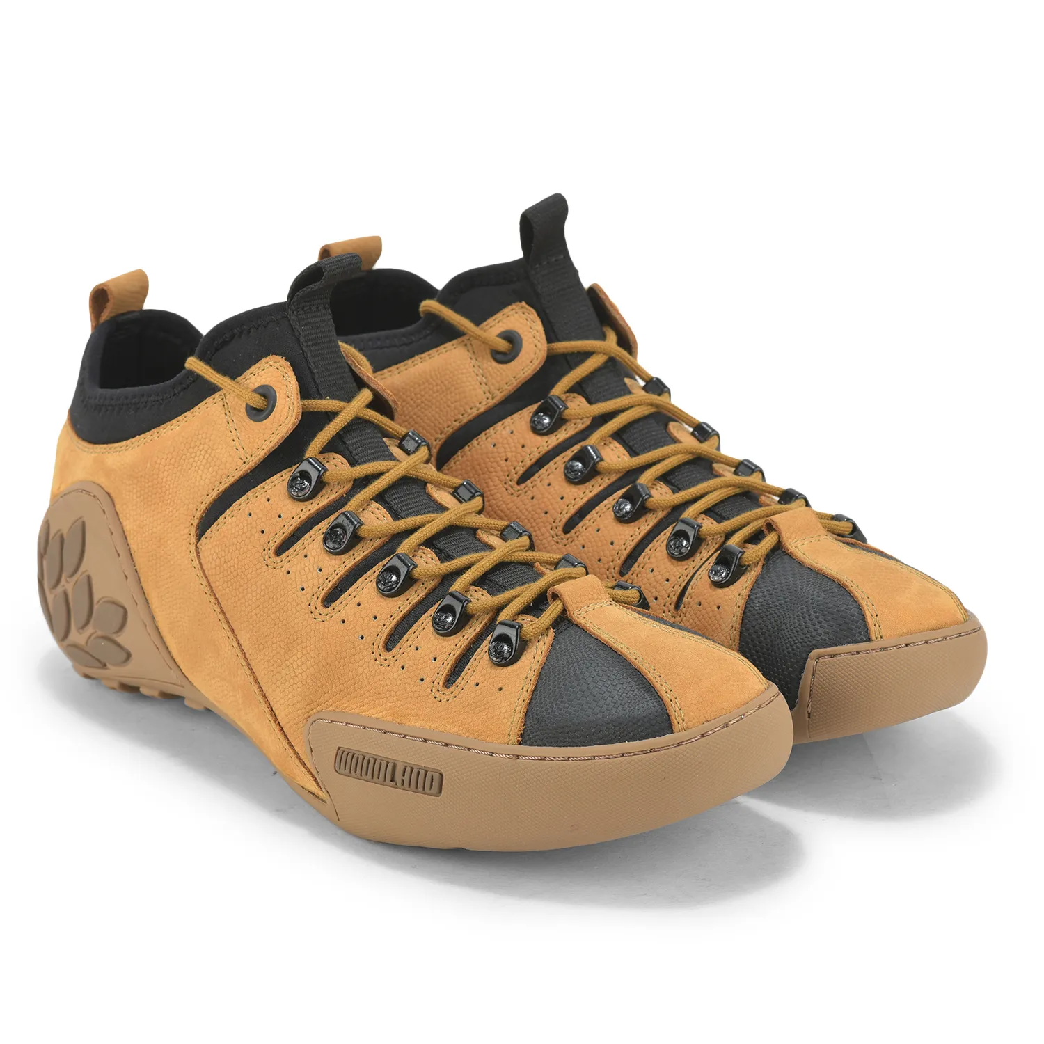 Helix Print Tan Casual Lace Shoes For Men - Thumbnail 9